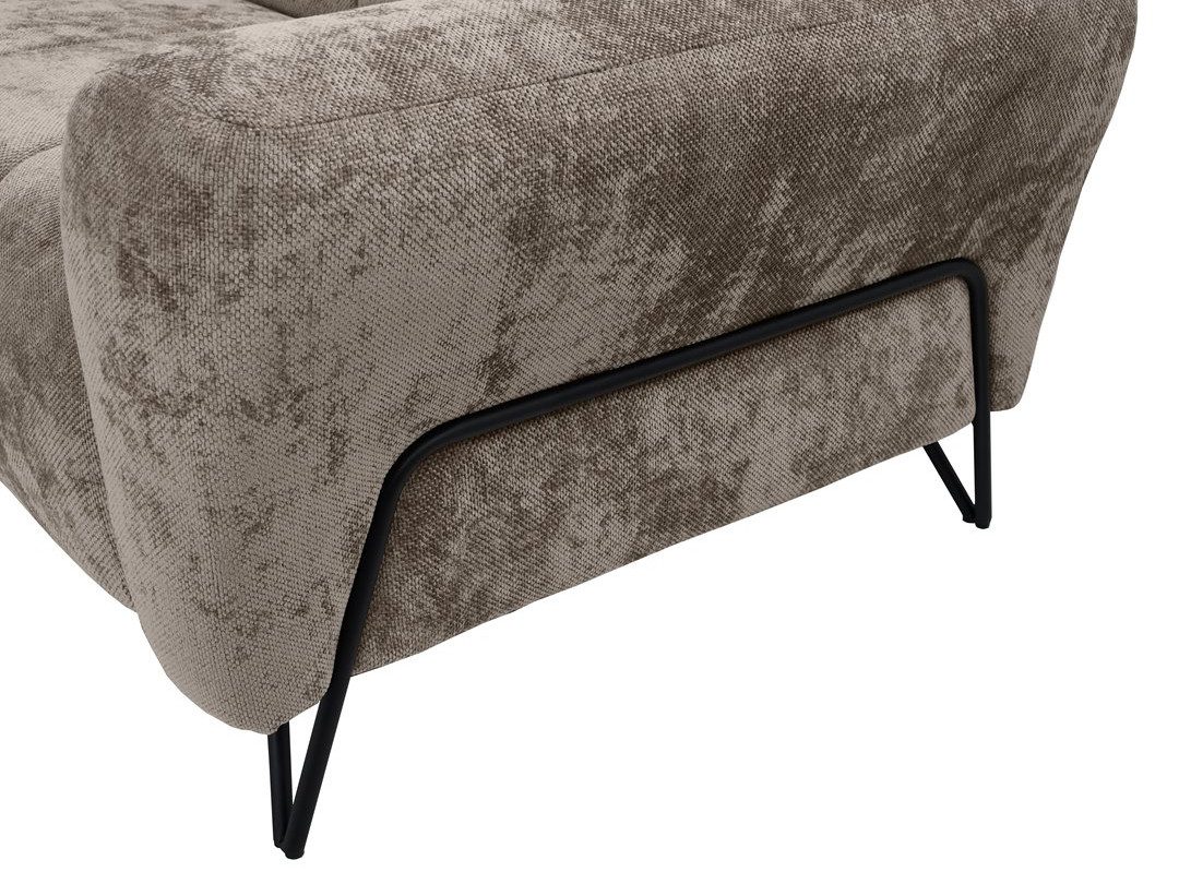 Beautysofa Ecksofa mit Metallbeine in Schwarz VOLARE L, ohne Schlaffunktion, mit höchstem Sitzkomfort – Bild 3 von 5
