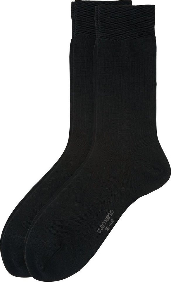 Camano Socken Herren Business-Socken 2 Paar Uni