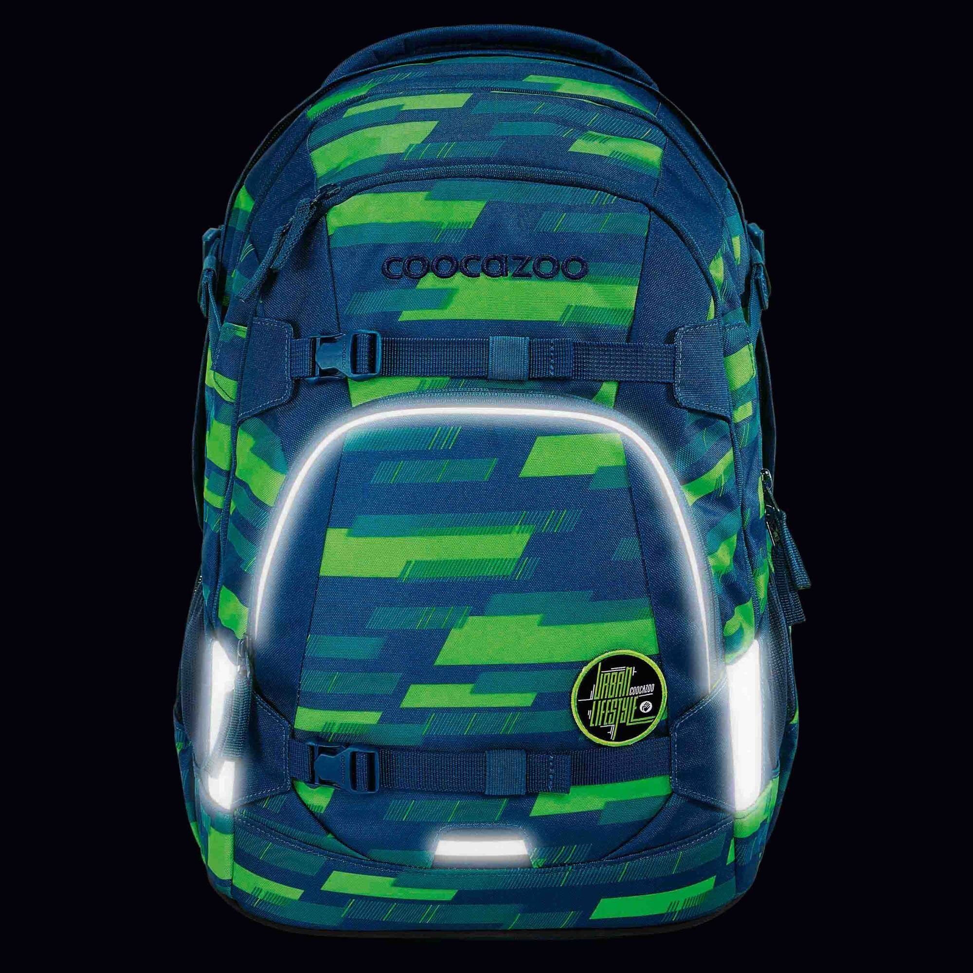 Schulrucksack Polyester stripe lime coocazoo Mate,