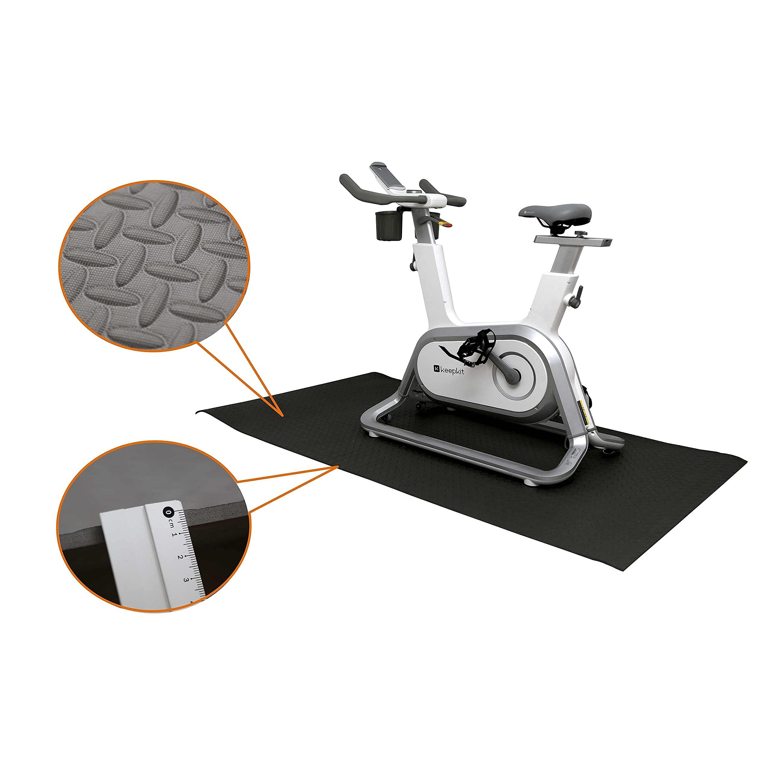 LOMUG Fitnessgeräte Matte - 6 Mm Dicke Bodenschutzmatte Für Laufband, Heimtrainer & Sportgeräte, 2 Stück