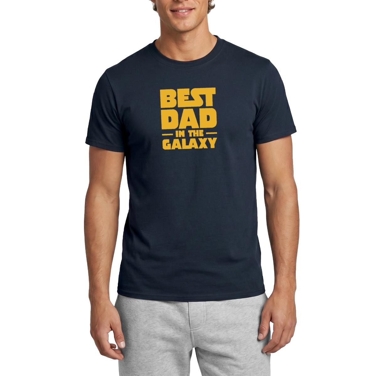 T-Shirt Best Dad In The Galaxy Vatertag Geschenk Papa Männer T-Shirt