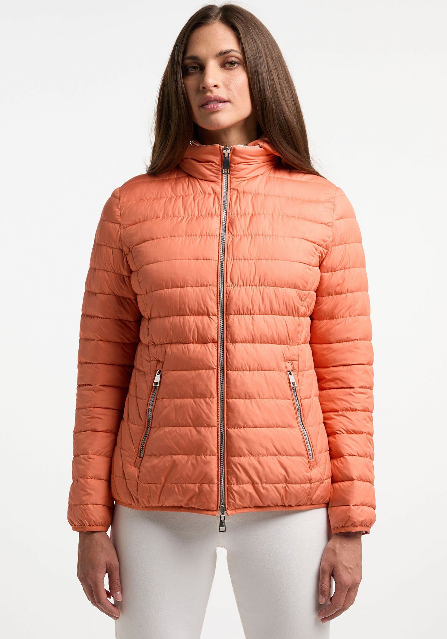 Barbara Lebek Steppjacke in figurumspielender Form orange