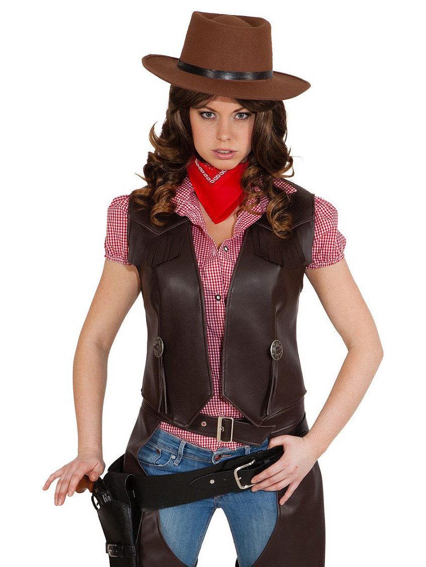 Orlob Kostüm Cowgirl Weste braun Damen günstig online kaufen