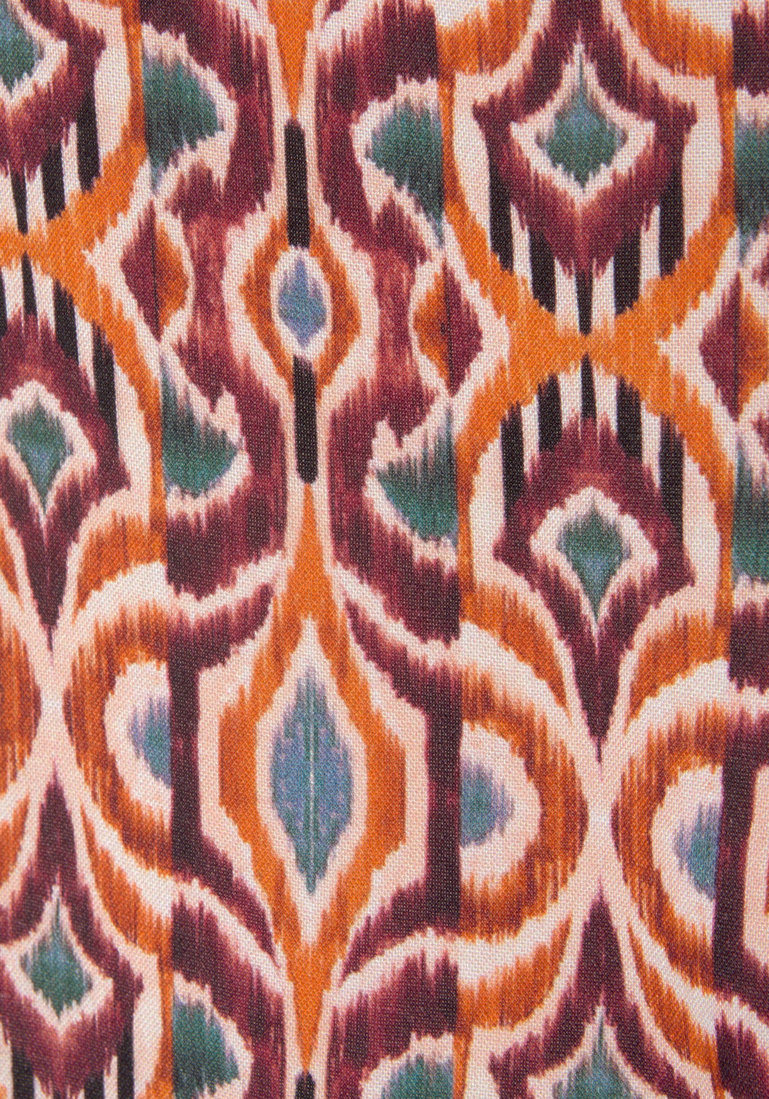 LASCANA Blusentop mit Ethnoprint und V-Ausschnitt, Blusenshirt, casual