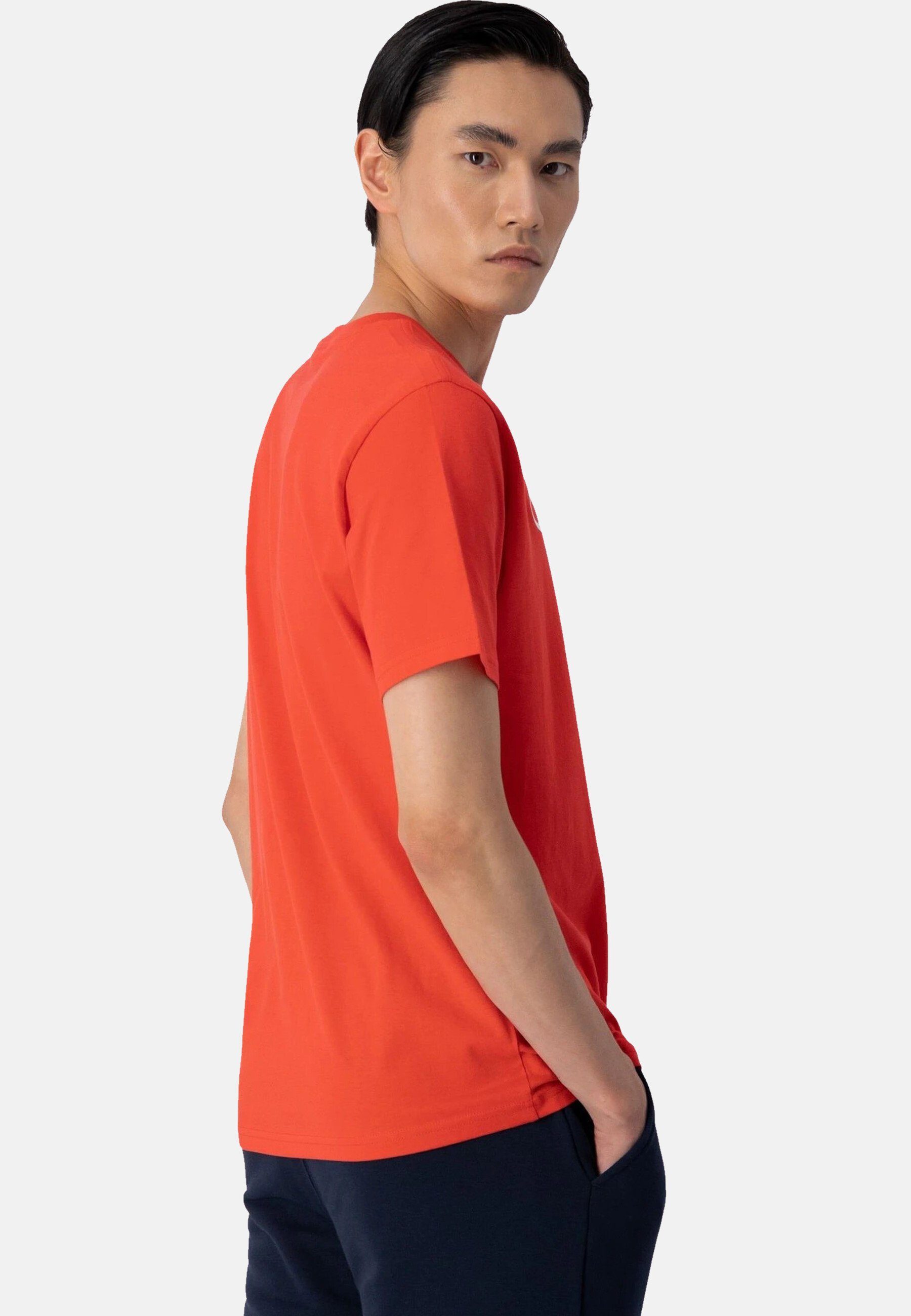 Champion T-Shirt mit rot Shirt Rundhals-T-Shirt aus Baumwolle