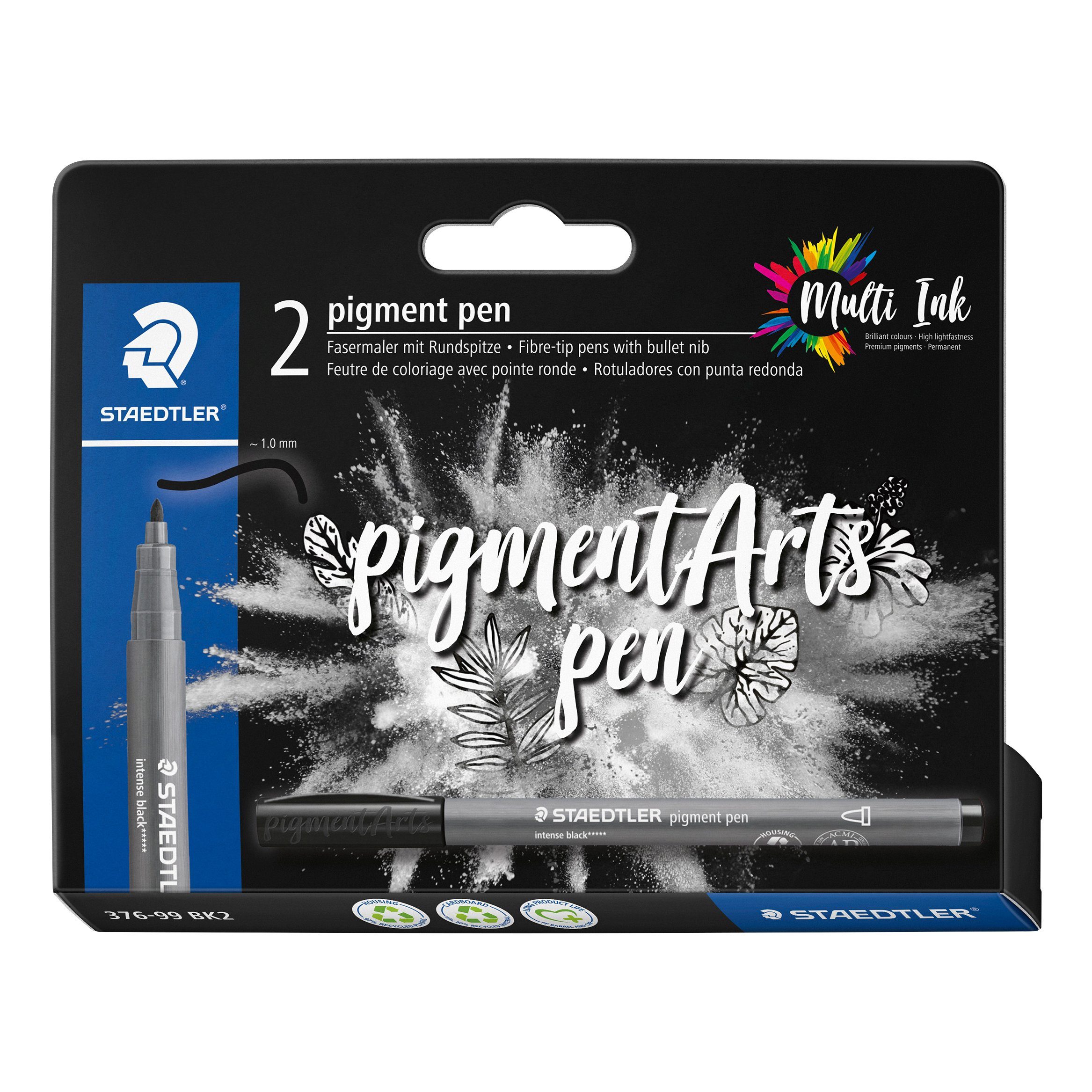 Faserstift Pigment pen Intensiv Schwarz