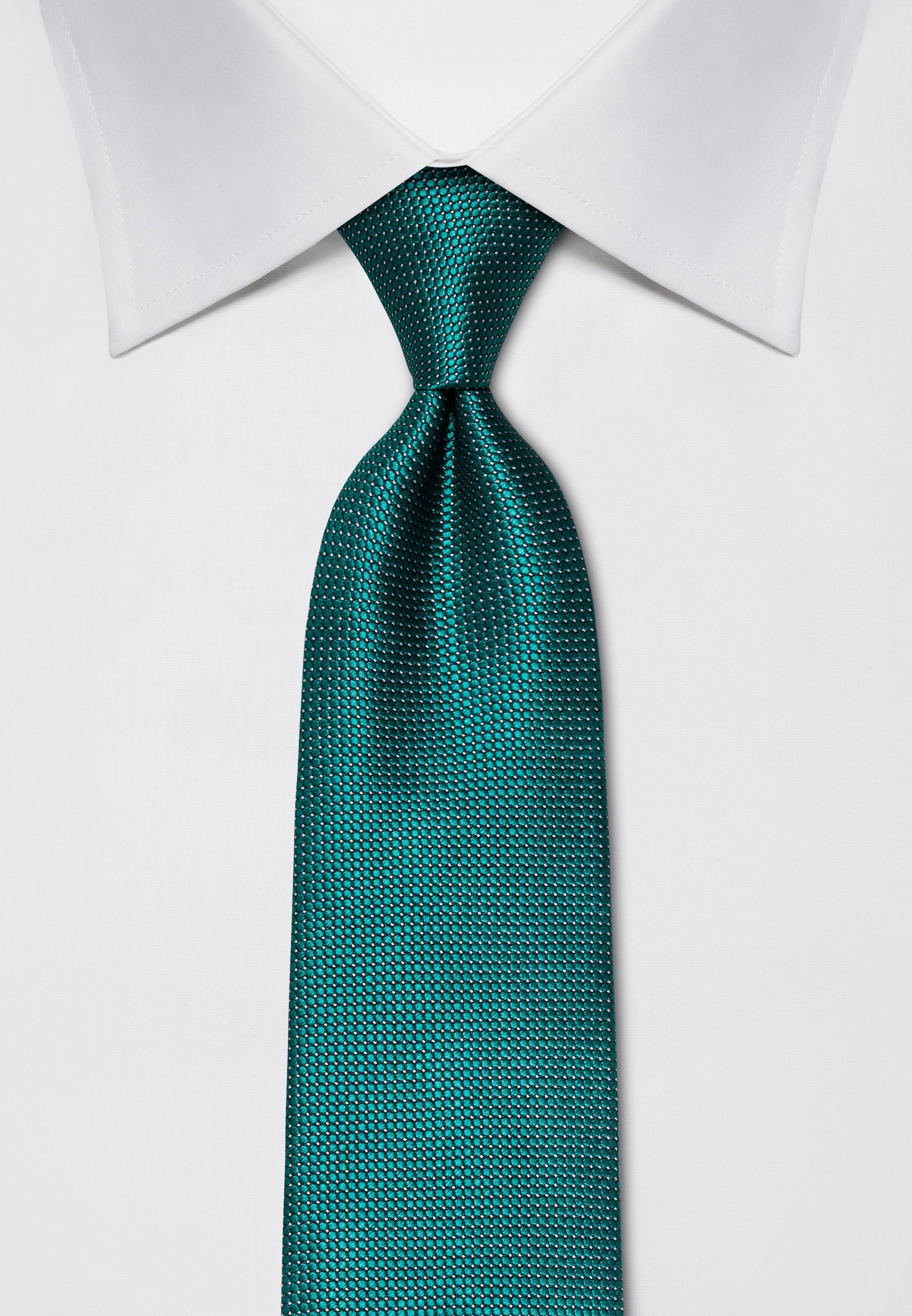 Krawatte smaragd Vincenzo Boretti gepunktet
