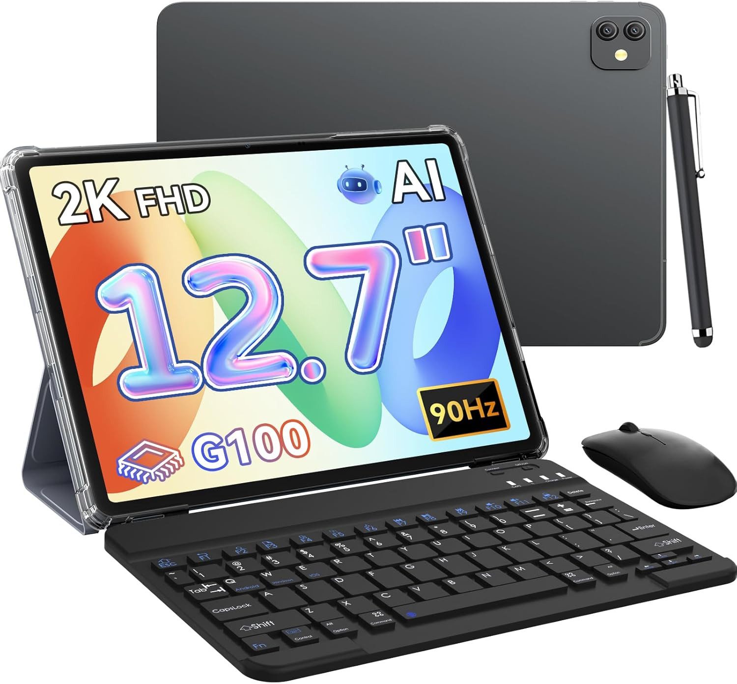 blackview LINK8 Tablet 12.7 Zoll,Android Tablet,256GB ROM (TF 2TB),8400mAh,WiFi Tablet (12.7", 256 GB, 90Hz Gaming Android15,2K+FHD/8400mAh/Widevine L1/Face ID/16MP+13MP/GPS)
