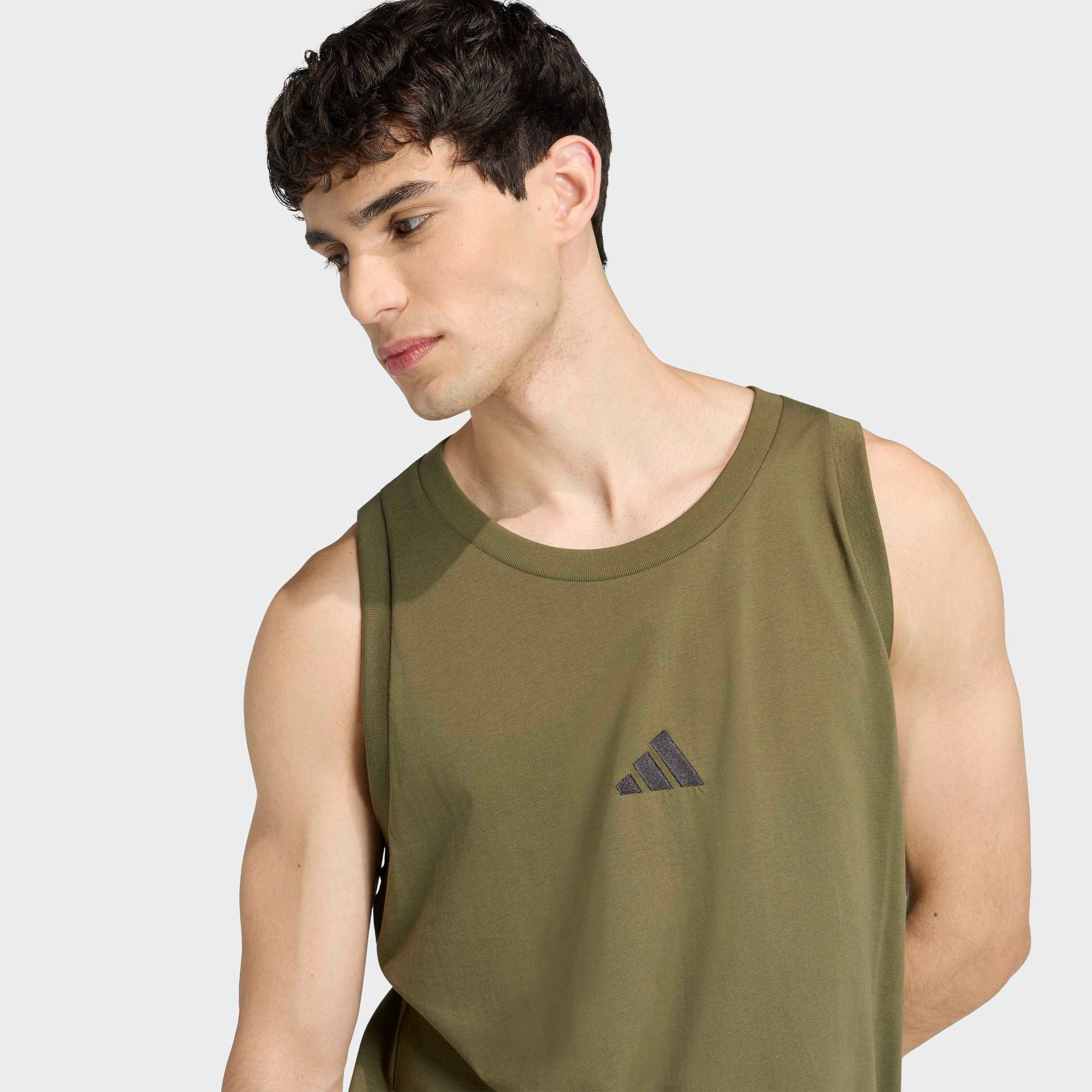 adidas Sportswear Tanktop ESSENTIALS SMALL LOGO ohne Verschluss, aus Baumwolle, normale Länge – Bild 4 von 5