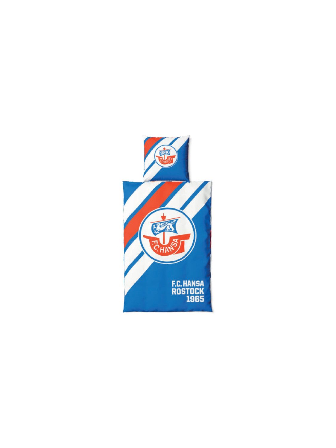 FC Hansa Rostock Bettwäsche Hansa Rostock Retro Bettwäsche Streifen