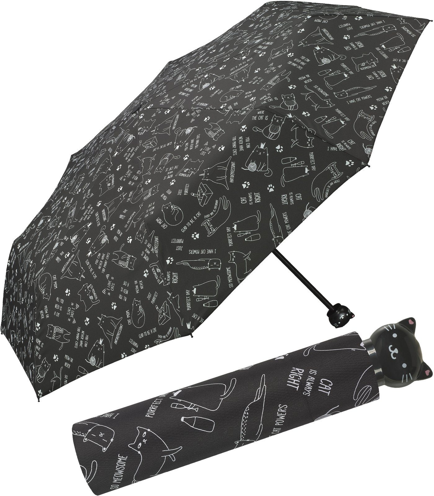 HAPPY RAIN Taschenregenschirm Damen Taschenschirm Handöffner günstig online kaufen