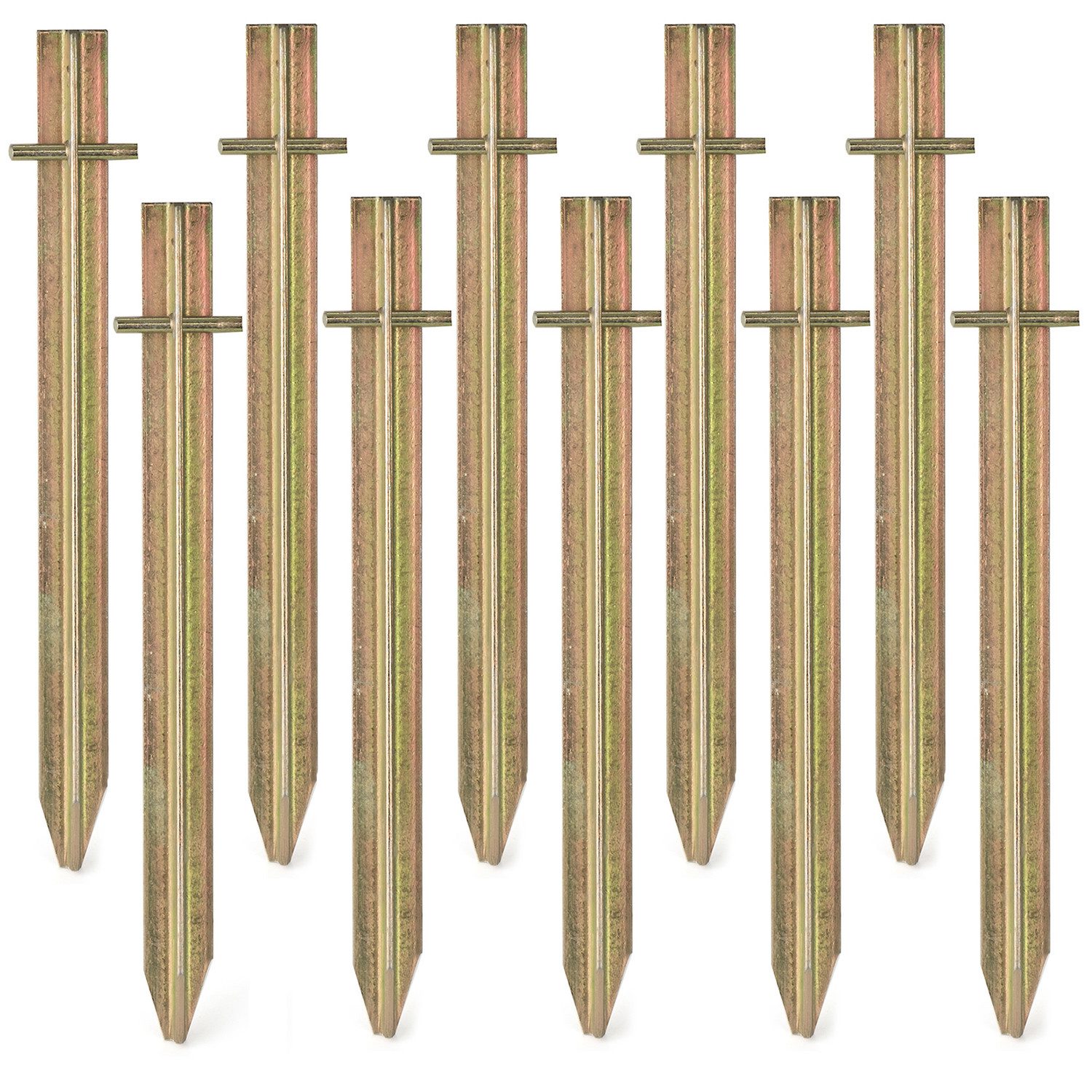 Moritz Zelthering 10x T-Profil Stahl Hering 50 cm, (Set), Zeltpflock