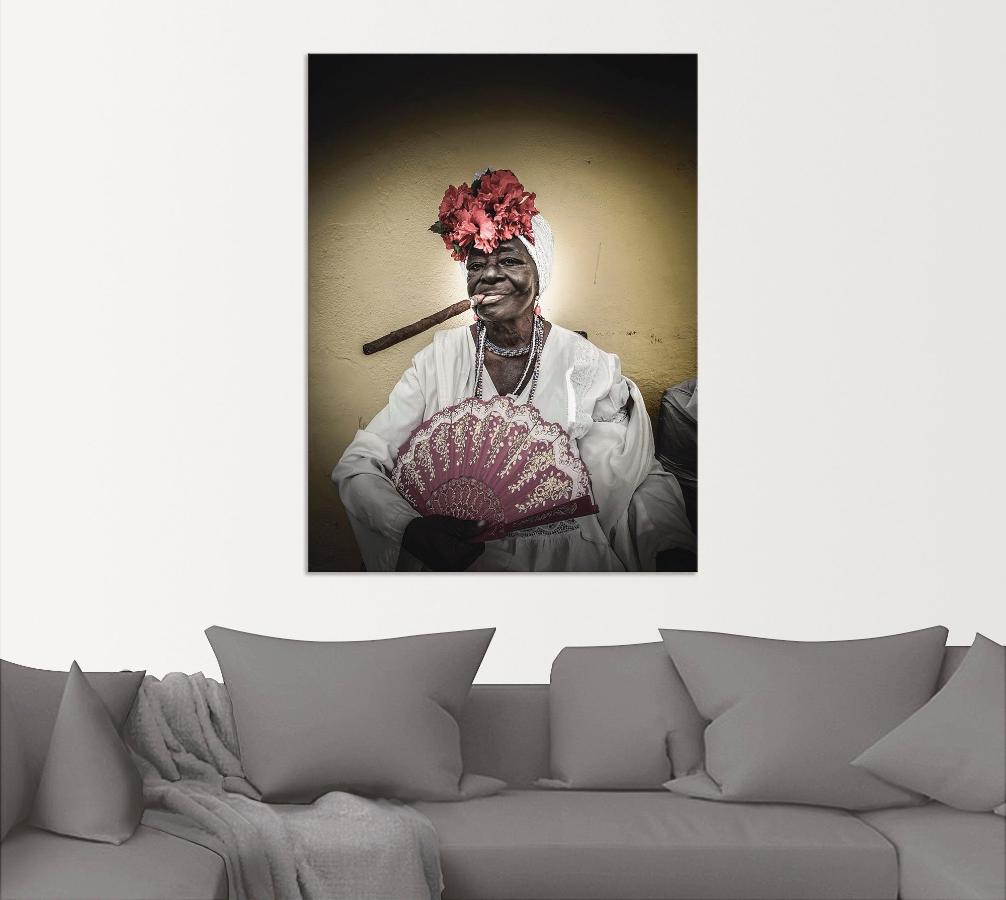 Artland Wandbild Havanna, Alubild, Wandaufkleber Größen Frau in Poster Leinwandbild, versch. als oder (1 St)