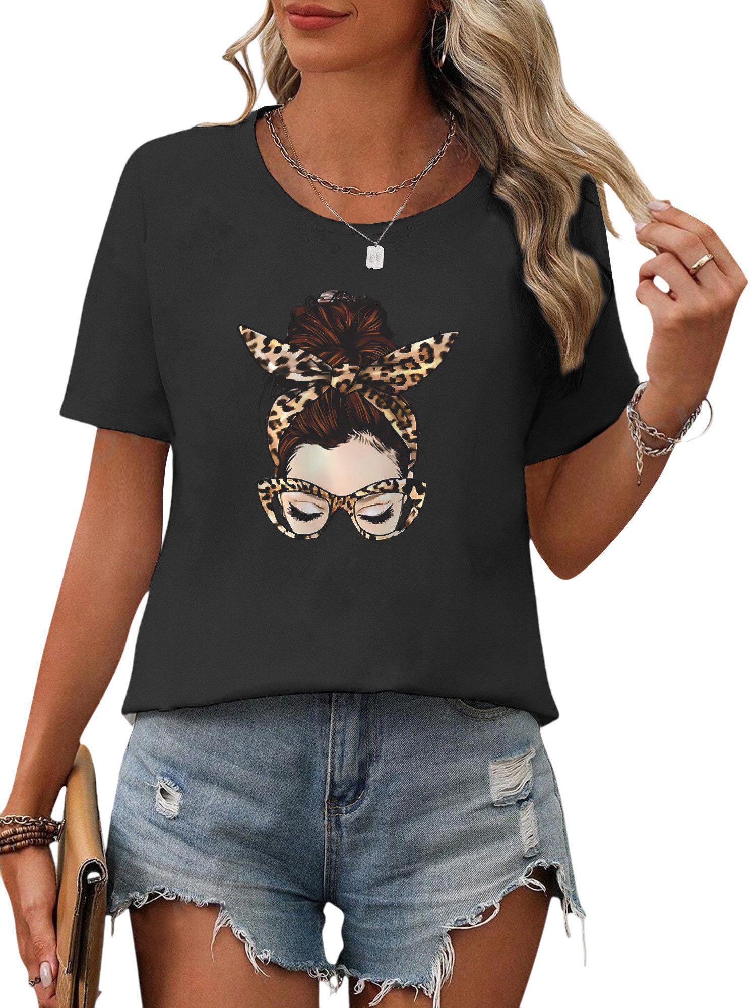 PYL Kurzarmshirt Damen Sommer Casual Bequemes günstig online kaufen