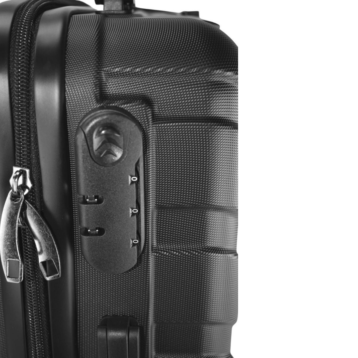 EXPO-Börse GmbH Hartschalen-Trolley Hartschalenkoffer 3er Set Kunststoff Trolley Reisekoffer mit Schloss, 360° drehbar