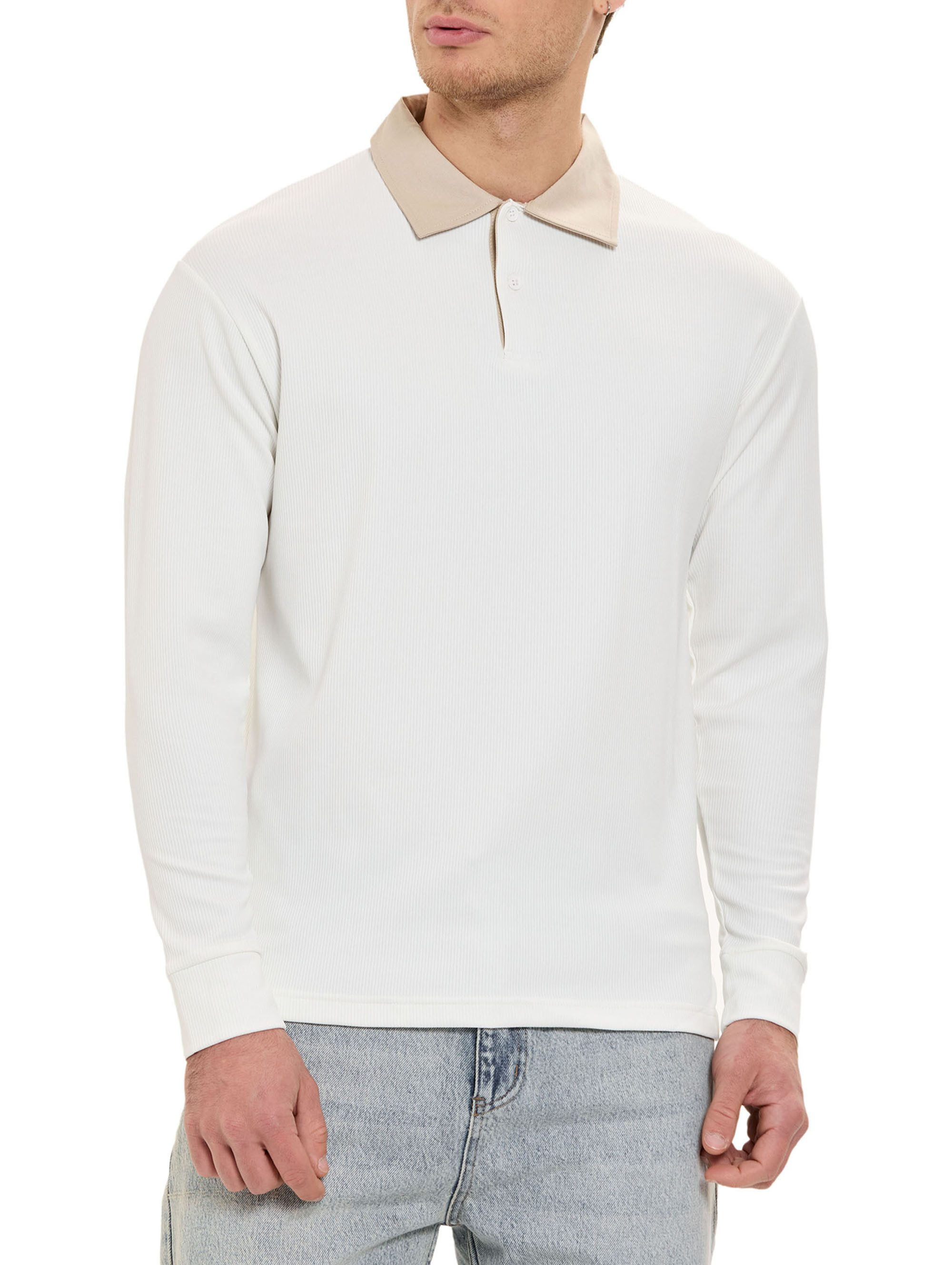 RedBridge Langarm-Poloshirt by Spruce Polohemd Longsleeve sportlich elegant Kontrastkragen, pflegeleicht, atmungsaktiv