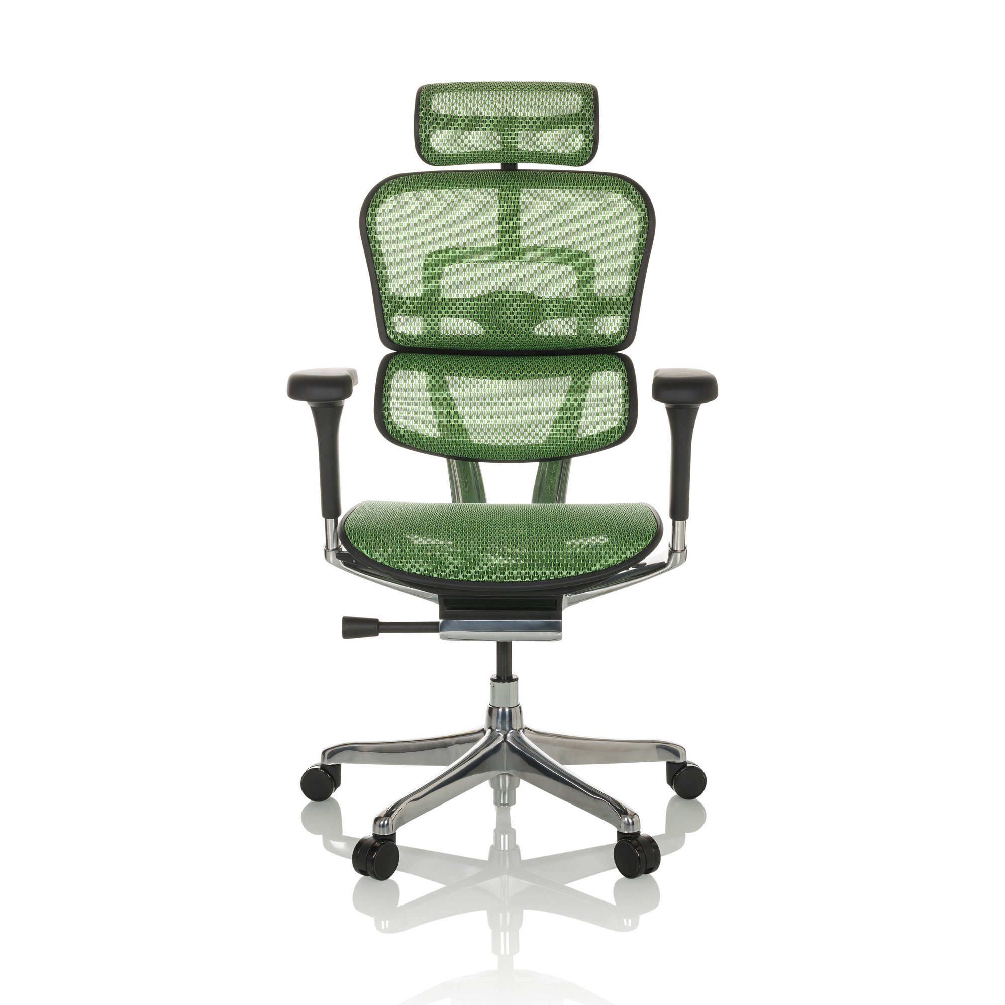 hjh OFFICE Drehstuhl St), ERGOHUMAN (1 I Luxus Bürostuhl Chefsessel Grün ergonomisch Netzstoff
