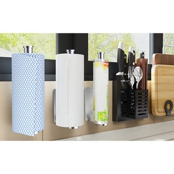 Houhence Küchenrollenhalter Küchenrollenhalter ohne Bohren, Küchenpapierhalter Wand Küchenrollen