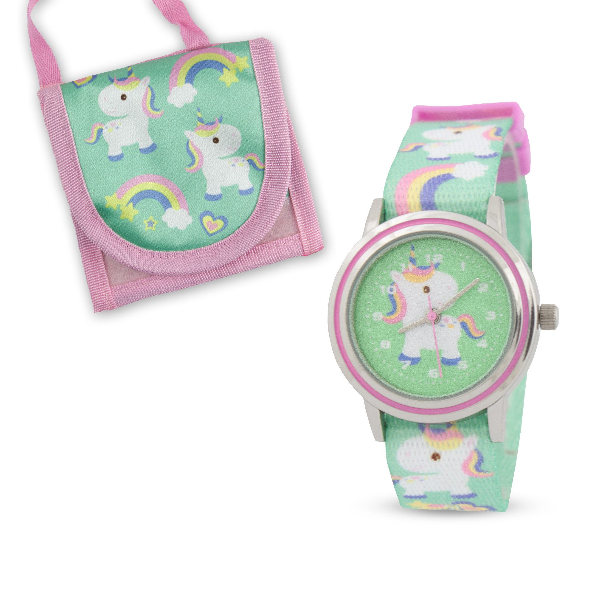 Quarzuhr Kinderarmbanduhr mit Brustbeutel