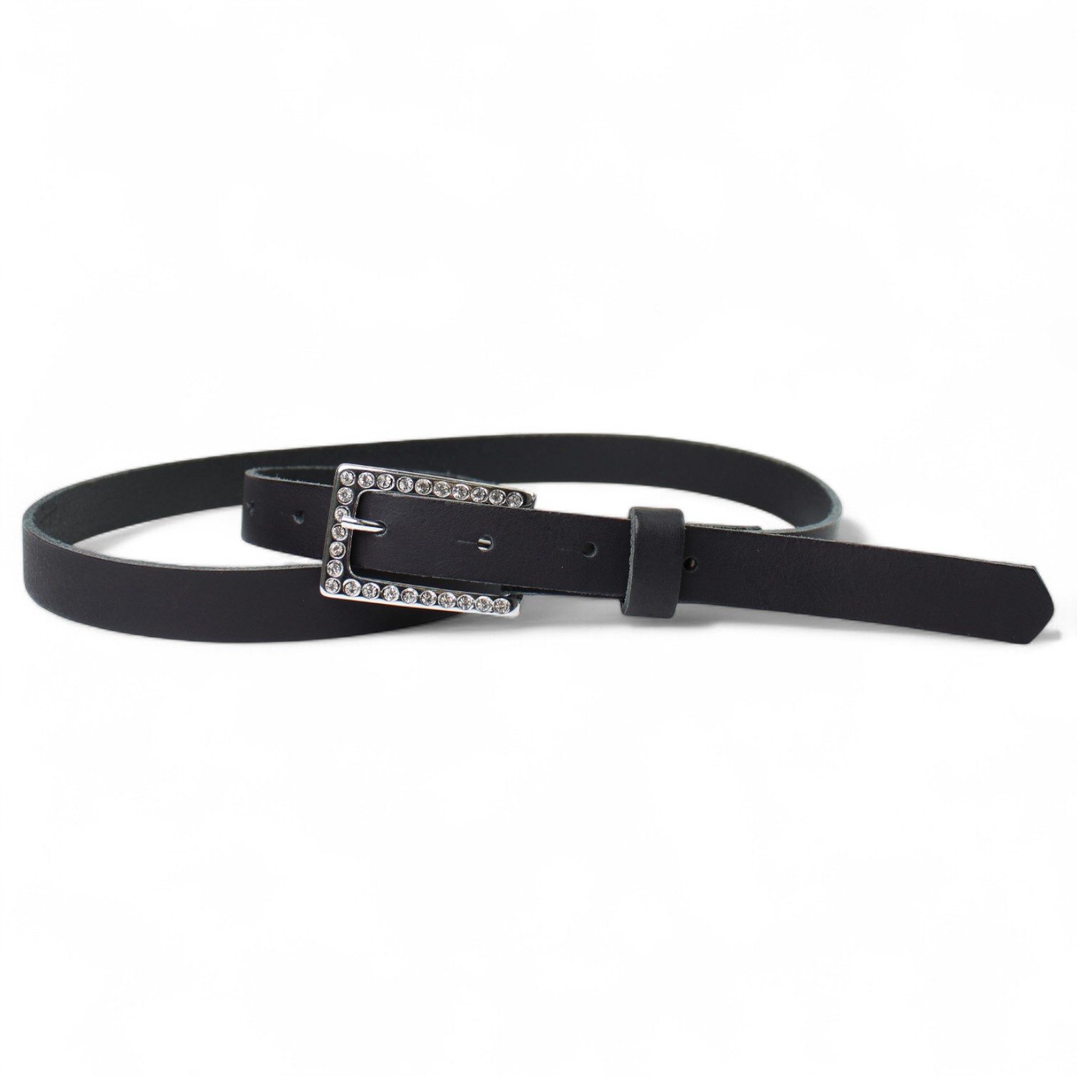 FRONHOFER Taillengürtel Damen Rindleder schmal (1-St) 2 cm, Strass, festlich