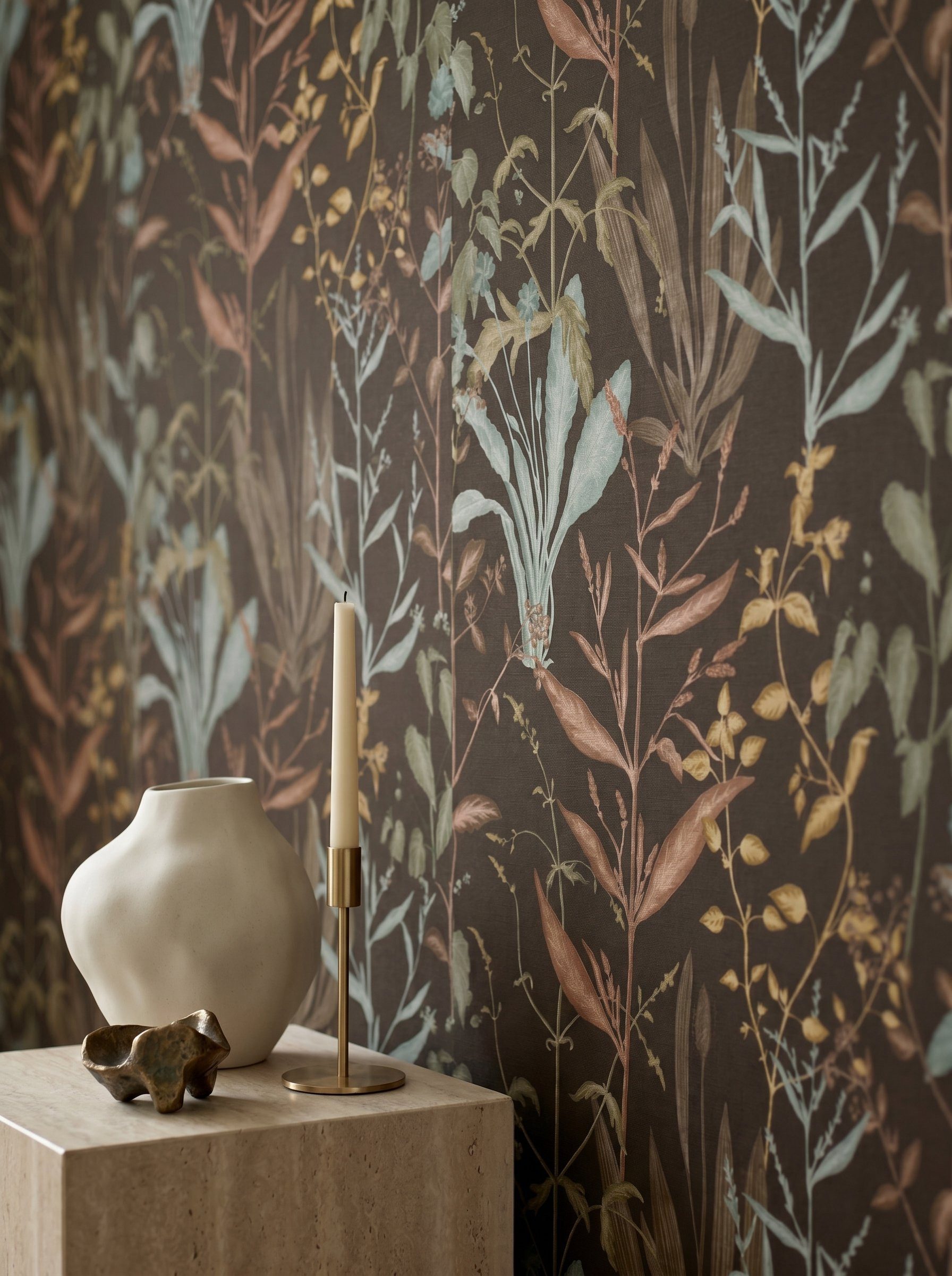 Newroom Vliestapete Novira Schwarz Tapete Vliestapete Blumen, Floral, Blumenranke, strukturiert, Mustertapete