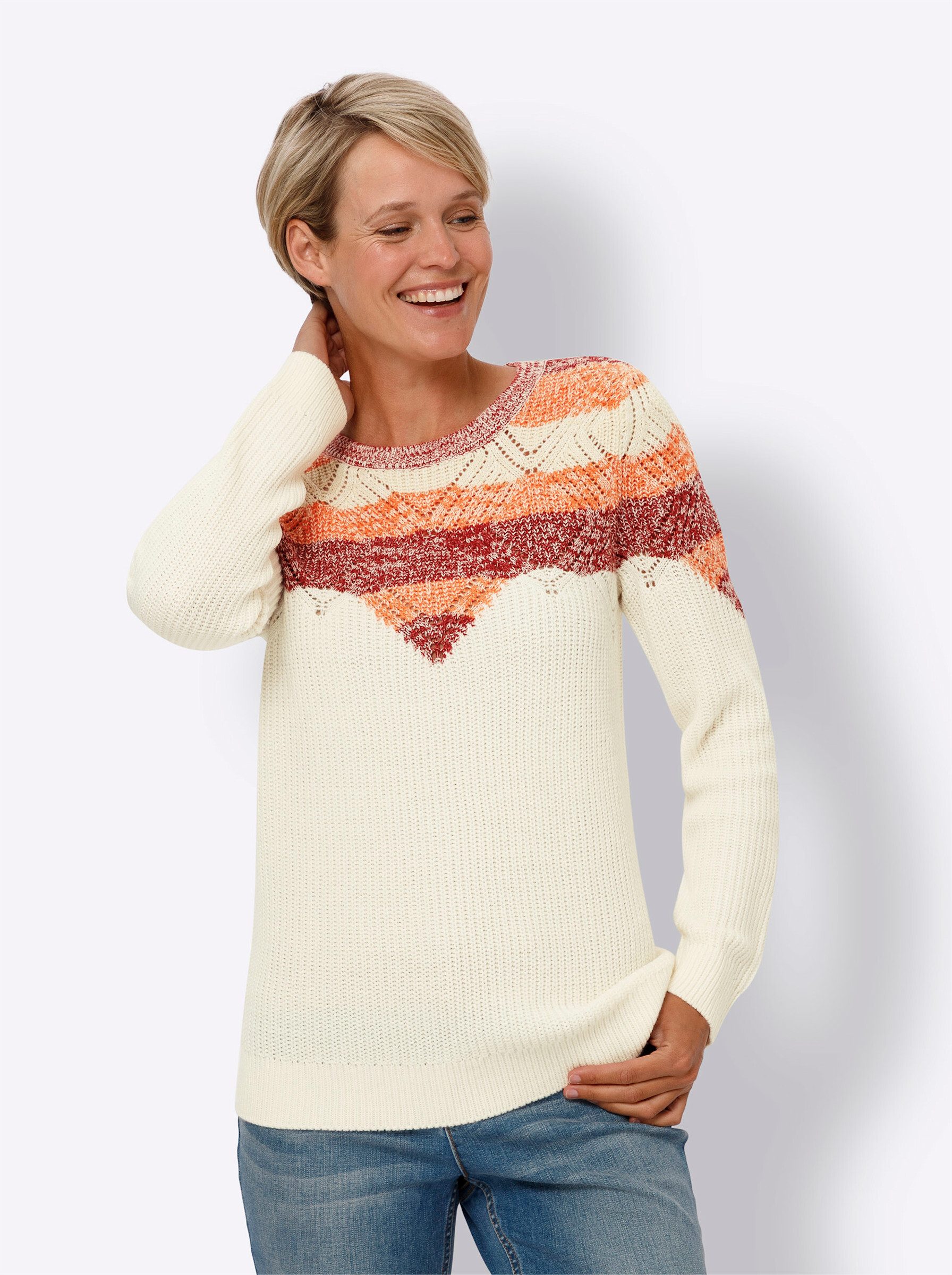 Sieh an! Strickpullover Langarm-Pullover . günstig online kaufen
