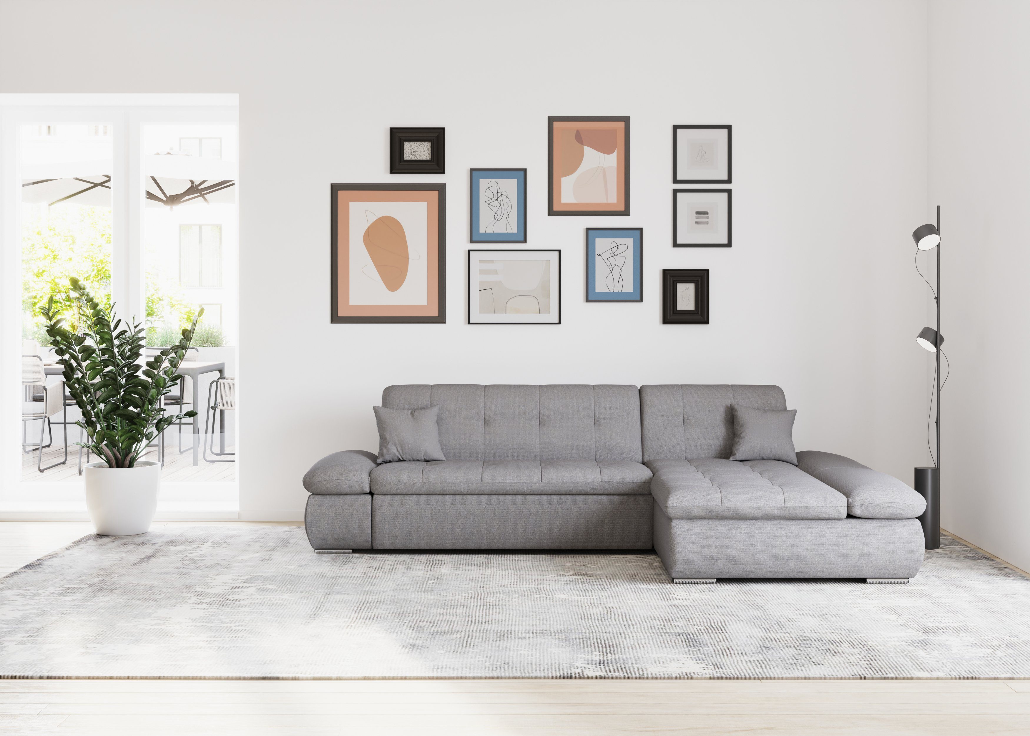 DOMO collection Ecksofa "Moric, L-Form, XXL-Sofa - Breite 300cm", wahlweise günstig online kaufen