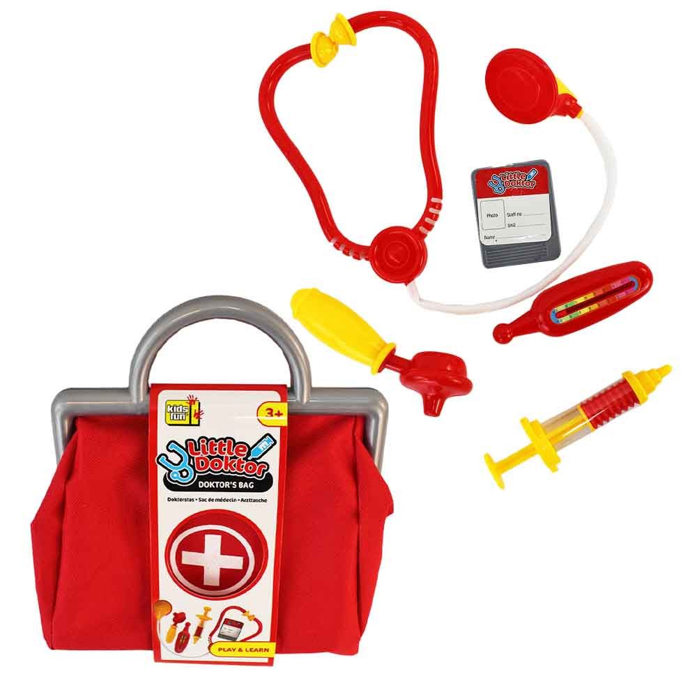 Jonotoys Spielzeug-Arztkoffer Doktor Tasche Spielset für Kinder - 6 Teile, (6-tlg)