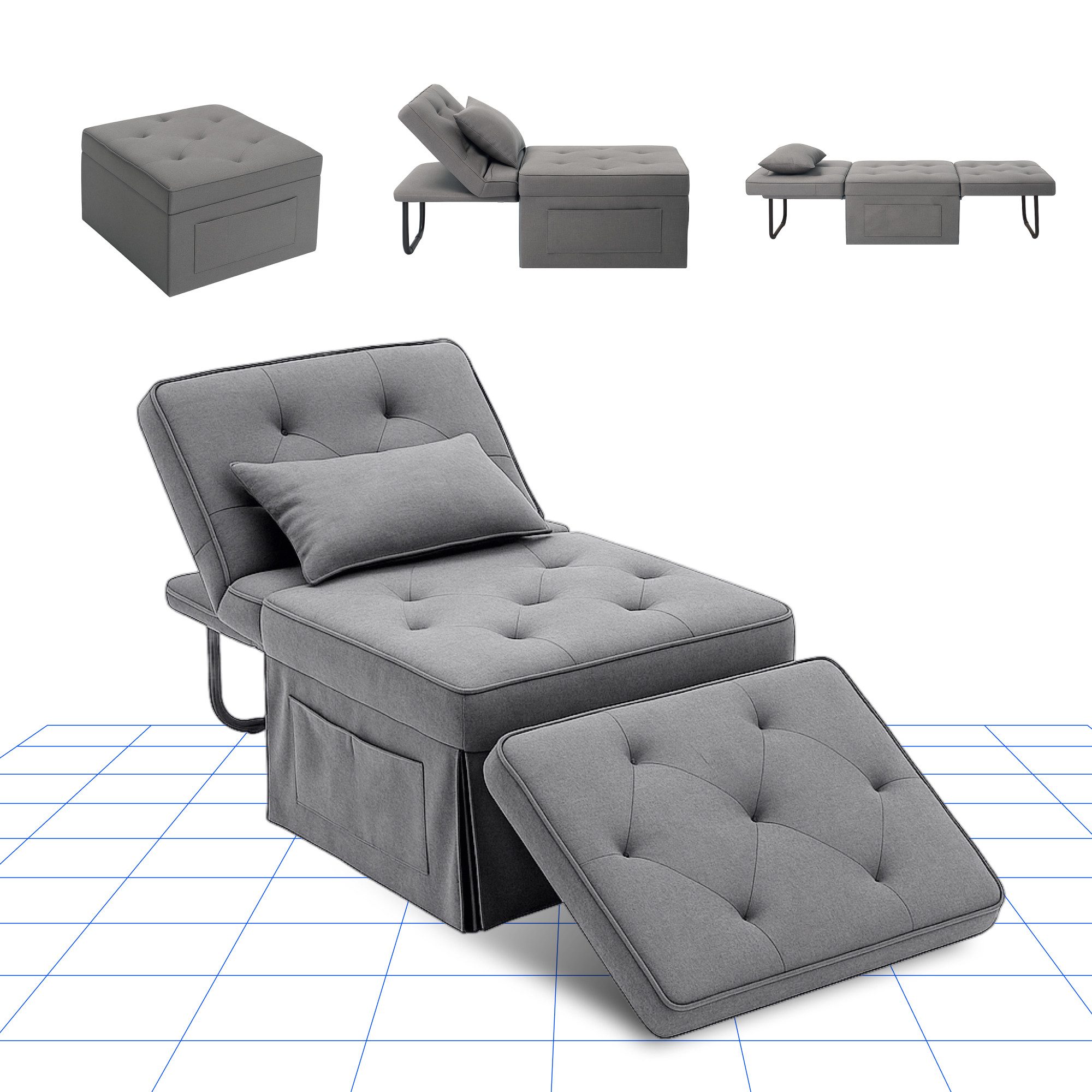 FLEXISPOT Schlafsofa Relaxsessel mit Liegefunktion, Loungesessel, günstig online kaufen