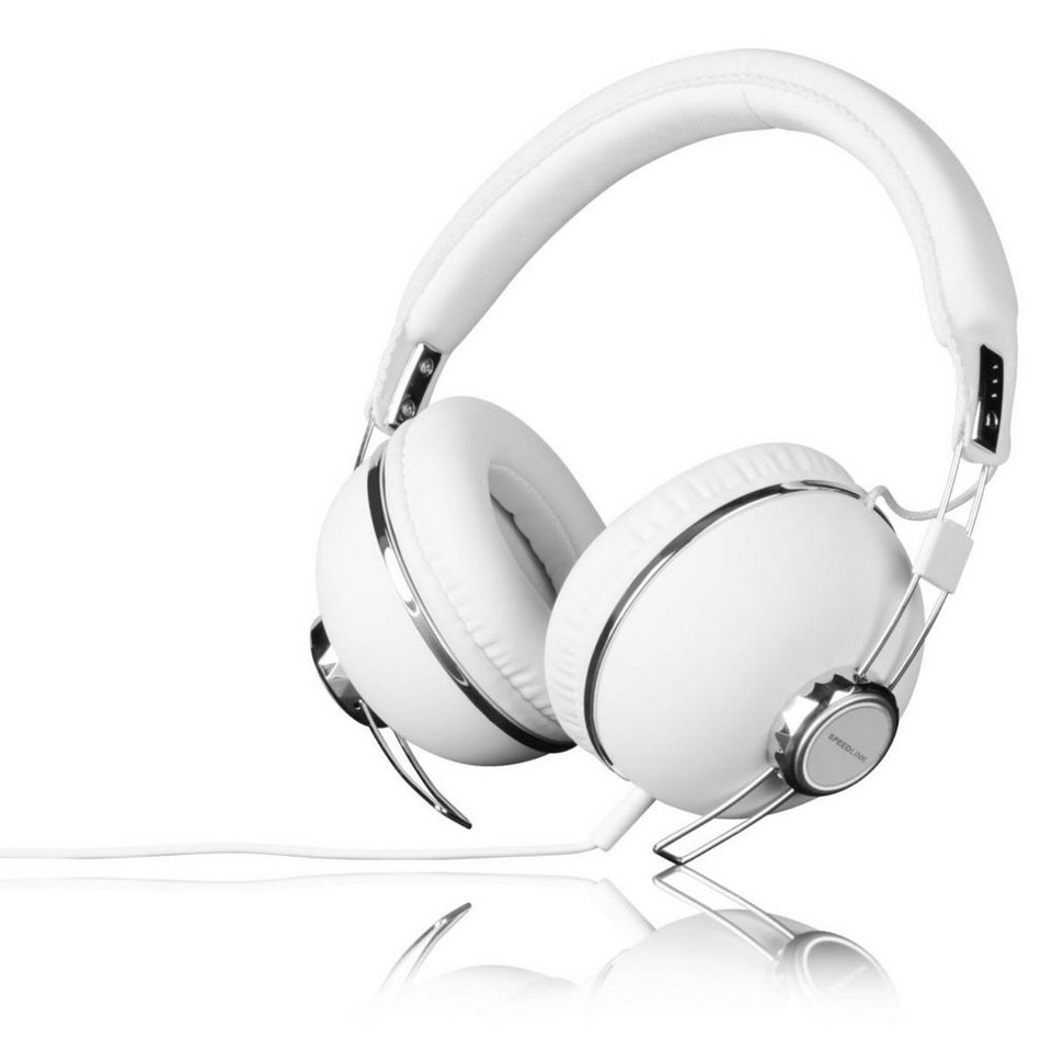 Speedlink BAZZ Over-Ear Headset + Mikrofon 3,5mm Klinke Headset  (Integrierte Kabelfernbedienung mit Lautstärkeregeler,  Mikrofon-Stummschaltung, auch passend für PS5 PS4 Xbox Series X/S One,  Stereo, Kopfhörer Handy MP3 Hifi), Flexibel einstellbarer