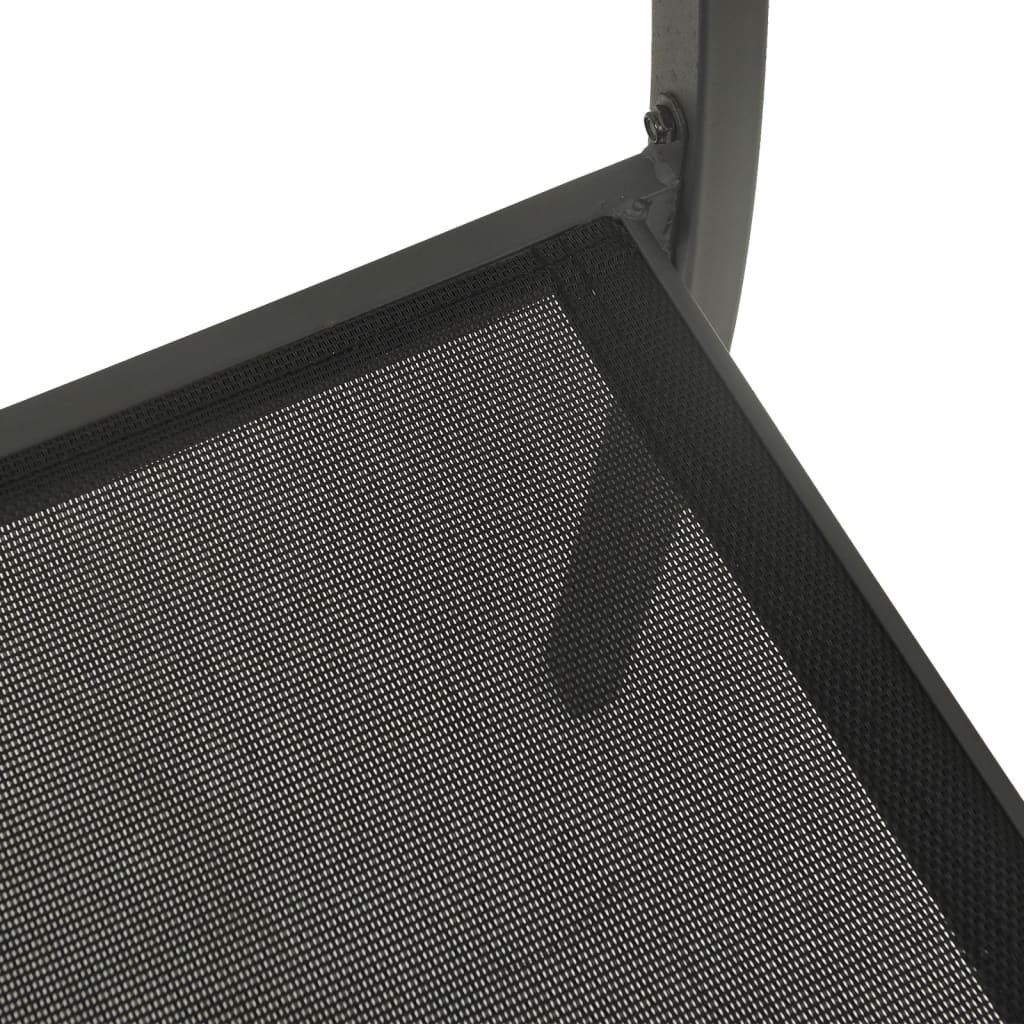 Gartenstühle Gartenstuhl Textilene Schwarz Anthrazit (2 Stk. Stahl 2 St) vidaXL und und