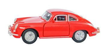 Welly Modellauto PORSCHE 356B Modellauto 12cm aus Metall Modell Auto 75 (Rot), Spielzeugauto mit Rückzug Spielzeug Kinder Geschenk