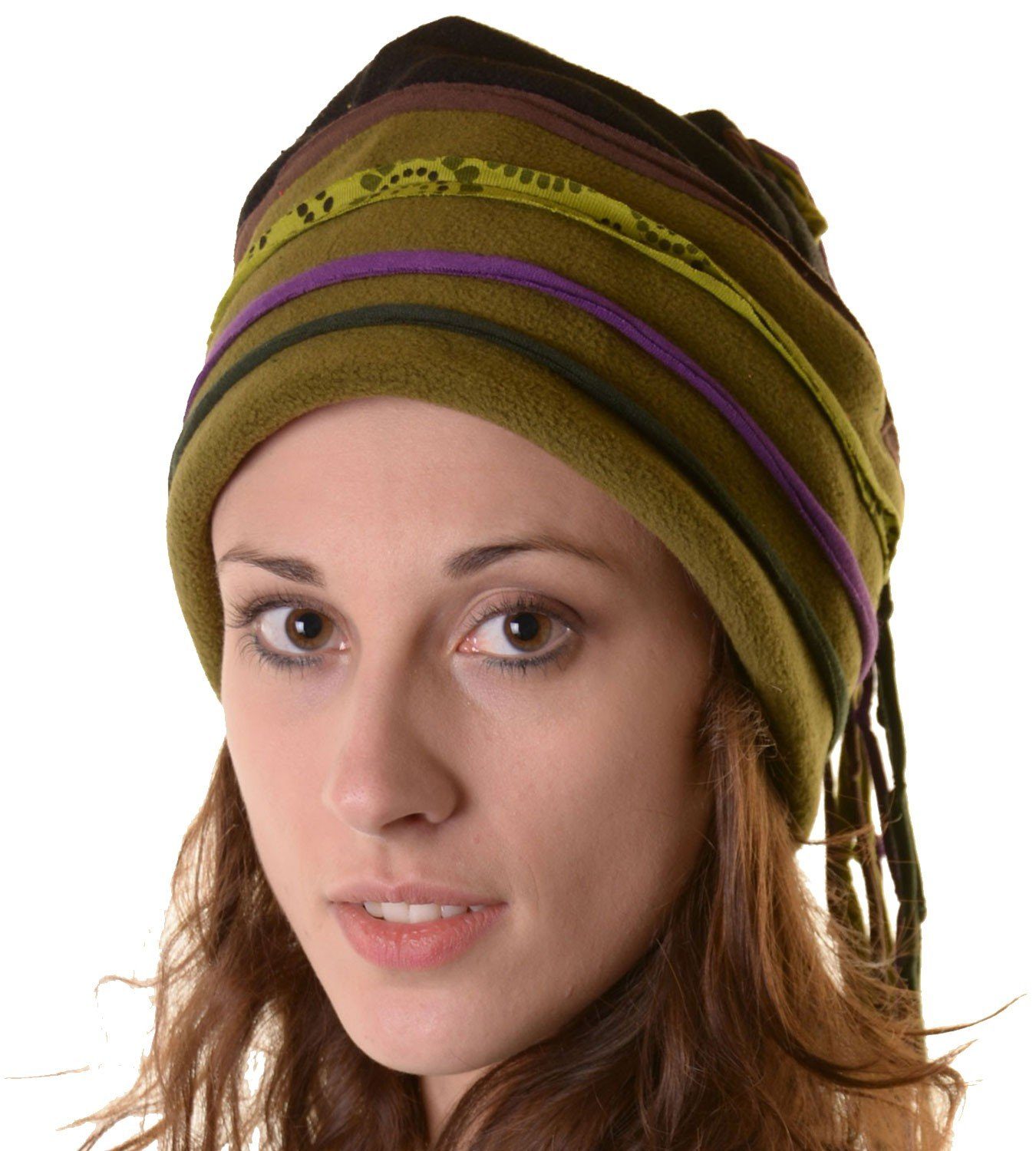 KUNST UND MAGIE Fleecemütze »Lustige Goa Mütze aus Fleece Lagenlook -  Hippie - Psy - Ethno« online kaufen | OTTO