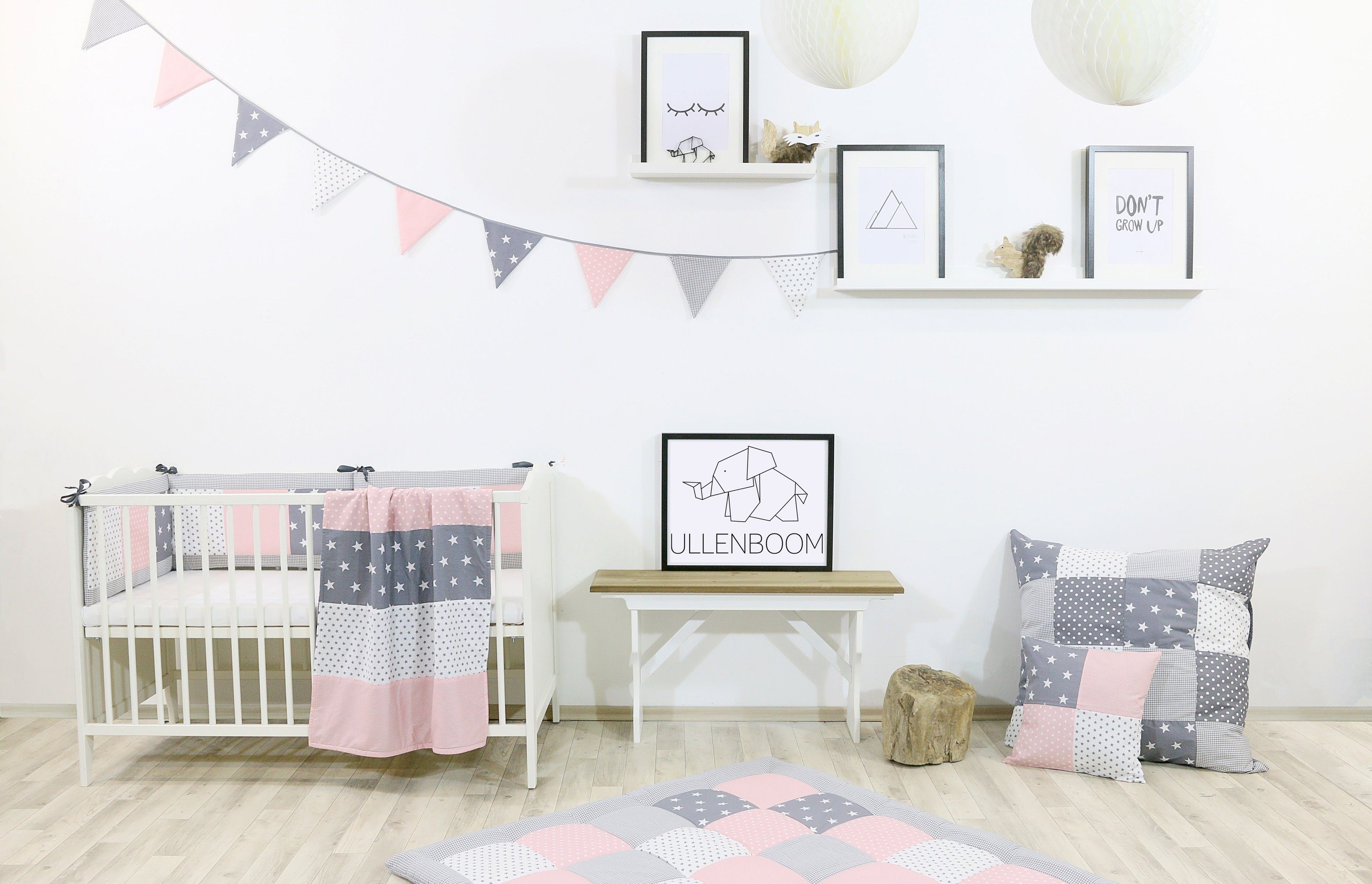 ULLENBOOM ® Kinderbettwäsche Babybettwäsche 2-teilig Rosa günstig online kaufen