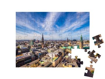 puzzleYOU Puzzle Hamburger Rathaus von oben, 48 Puzzleteile, puzzleYOU-Kollektionen Hamburg, Deutsche Städte