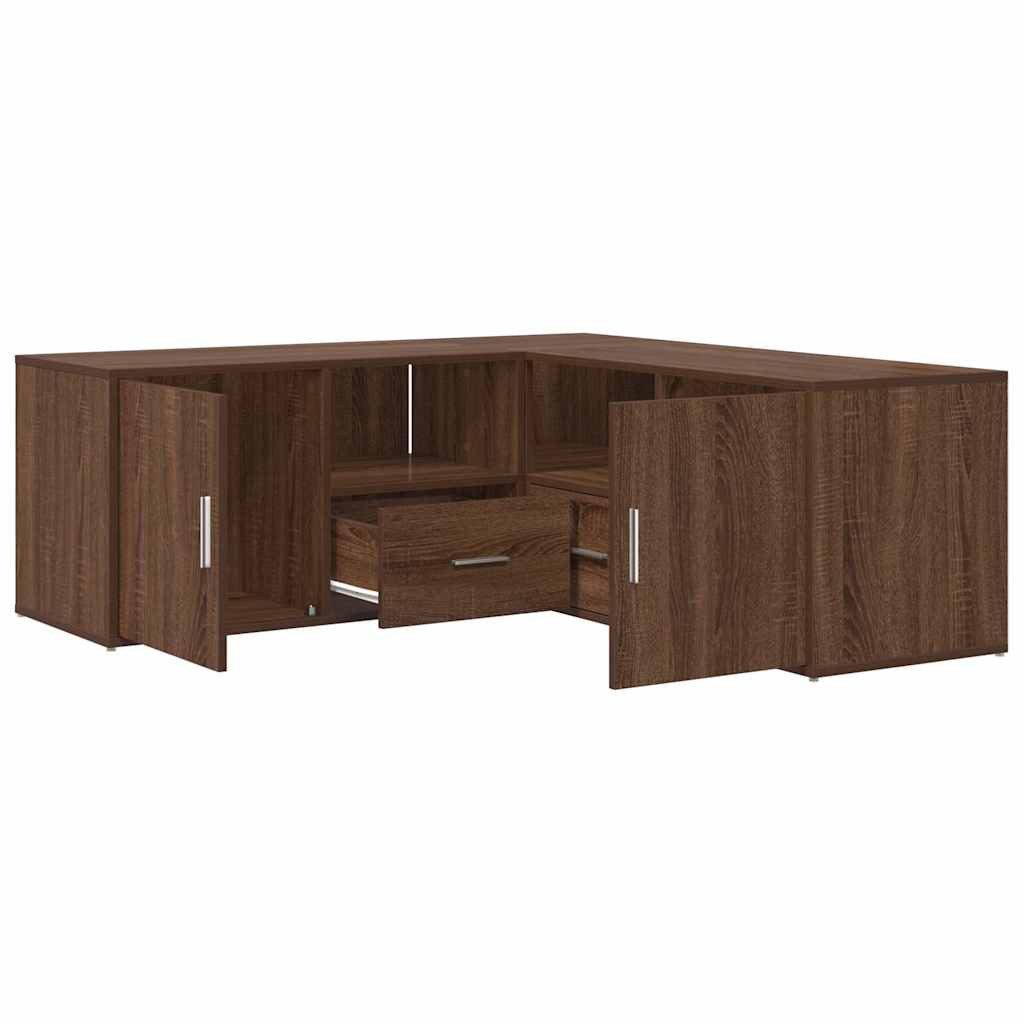 vidaXL Schuhschrank Eckregal Braun Eichen-Optik 200x40x45 günstig online kaufen