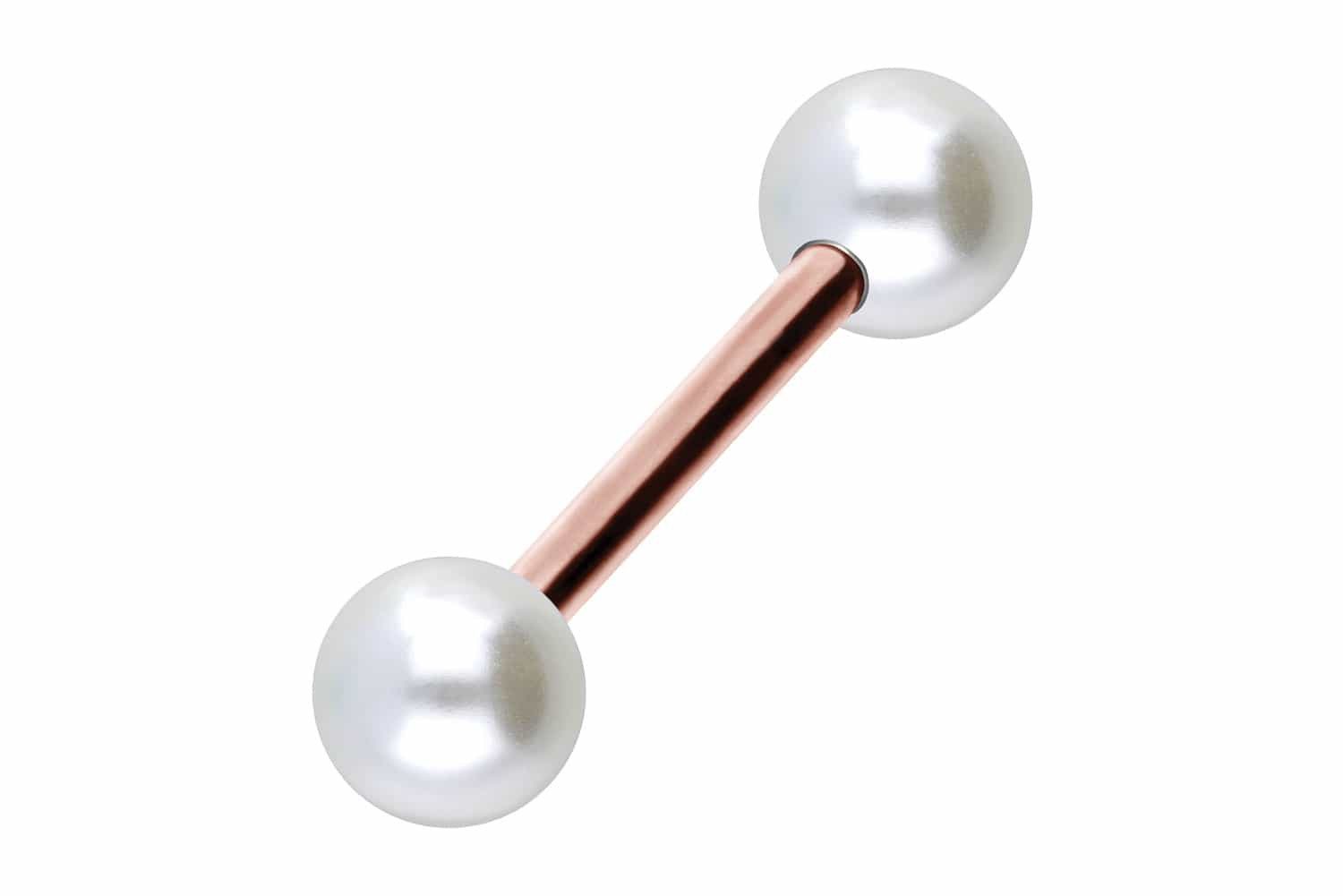 PIERCINGLINE Brustwarzenpiercing Titan Barbell SYNTHETISCHE PERLEN günstig online kaufen