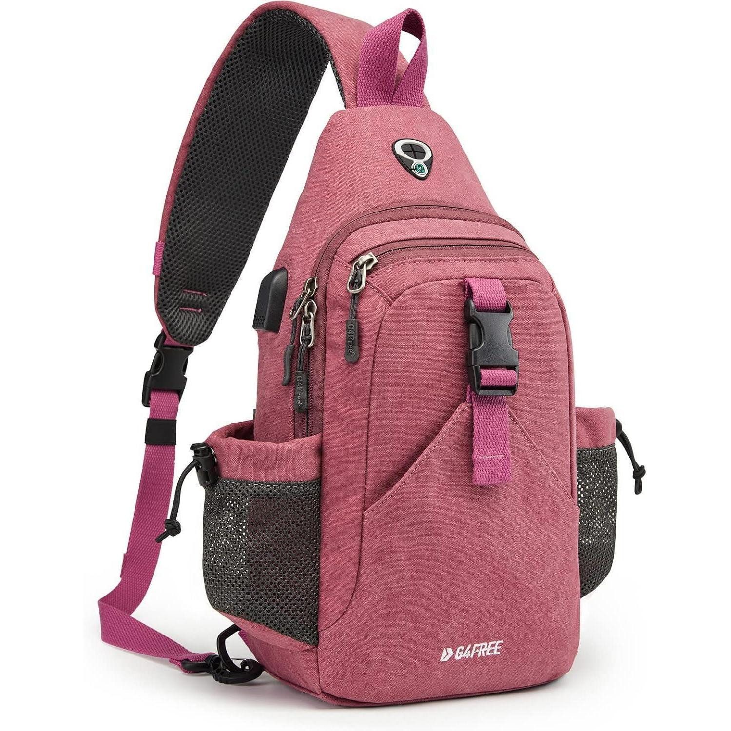 LuxusKollektion Schultertasche Canvas Brusttasche Schultertasche Sling Bag für Reise Wandern Laufen