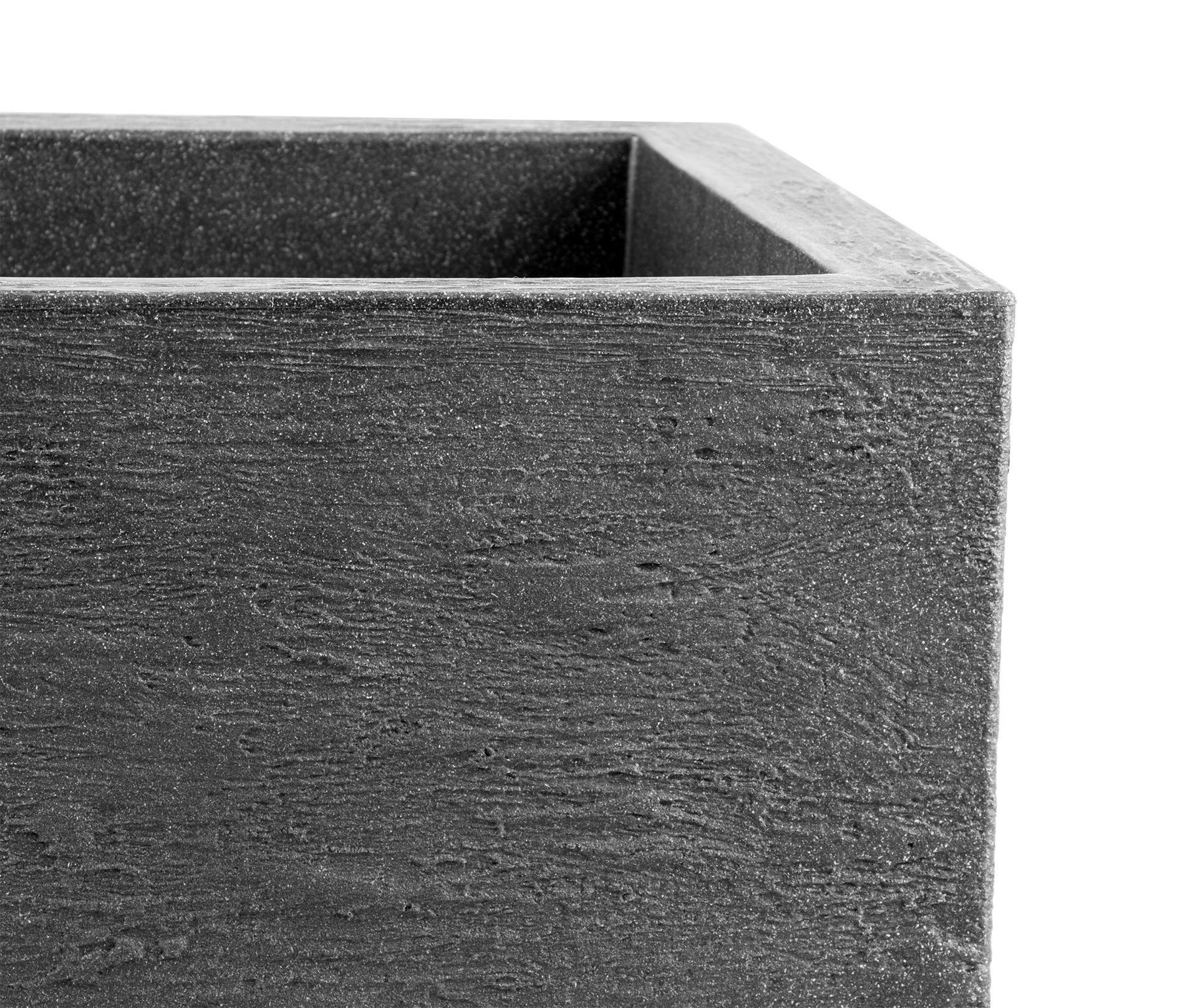 BigDean Pflanzkübel Granitstein-Optik 39x39 cm anthrazit frostsicher Blumen Kasten Kübel (Packung, 1 St., Pflanzkubus), Frostsicher, Granitsteinoptik