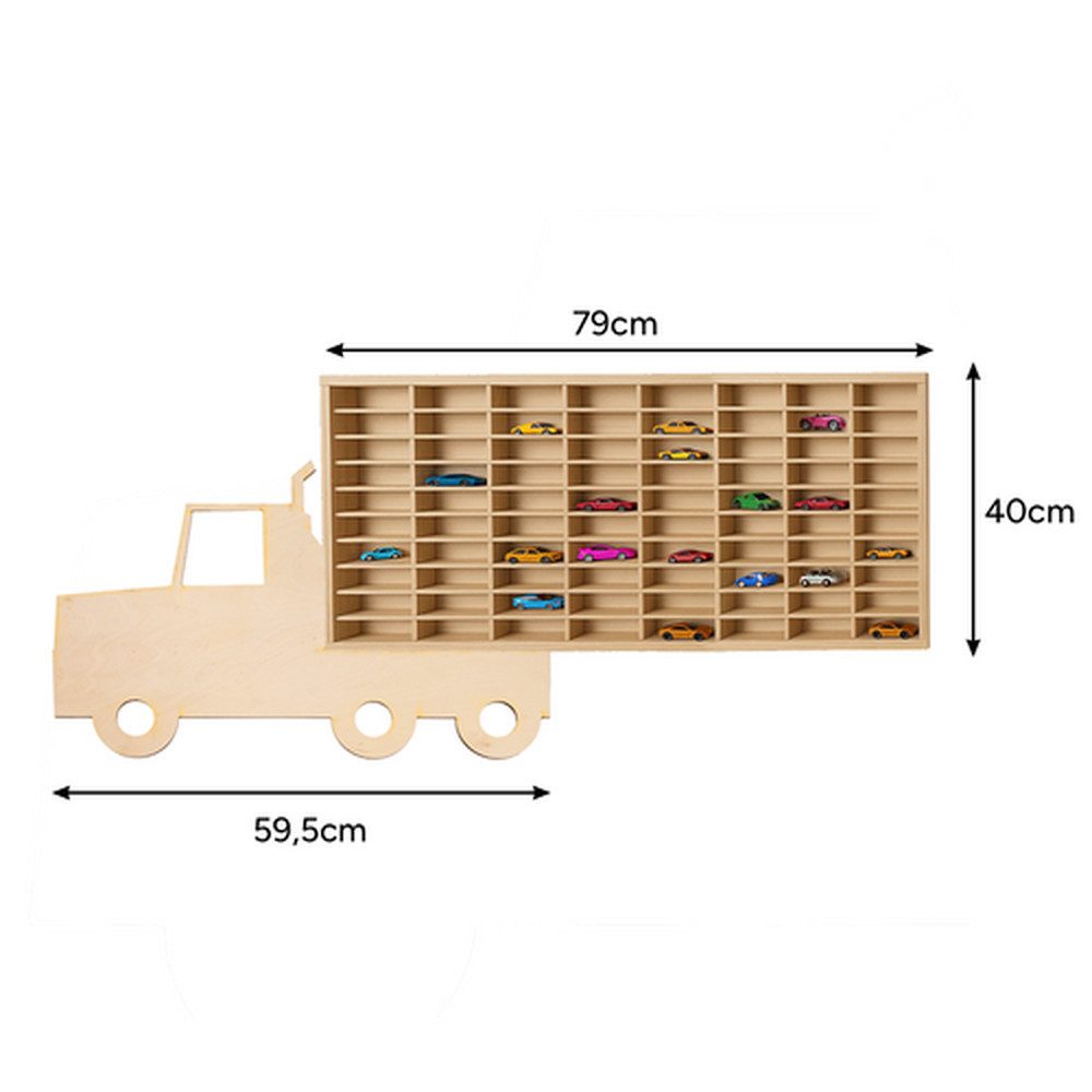 KRUZZEL Deko-Wandregal Holzregal Kinderregal Autos, Spar-Set, günstig online kaufen