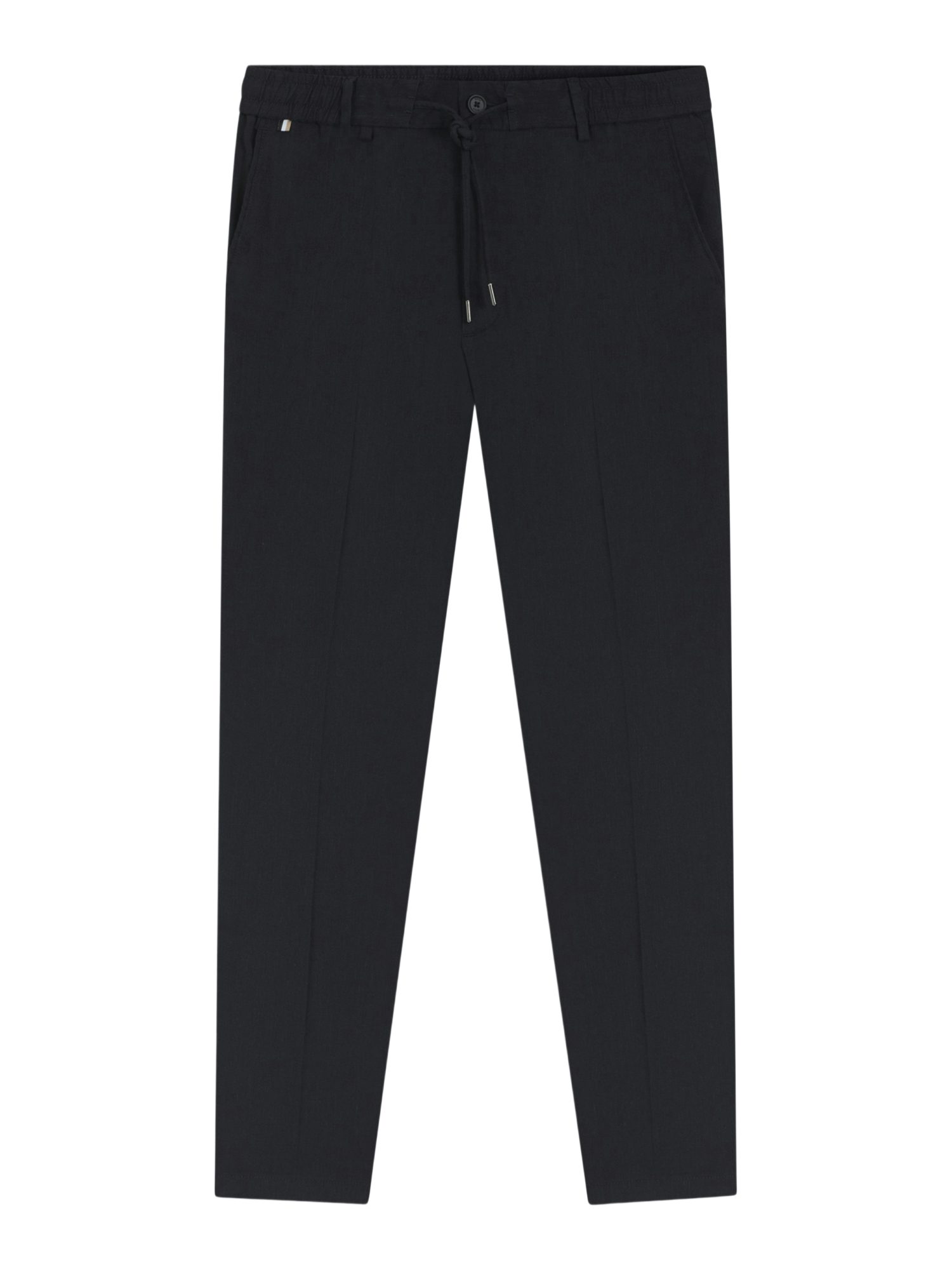 BOSS Stoffhose BOSS Men Black schwarz, Casual, Leinen, Unifarben, Modern Fit