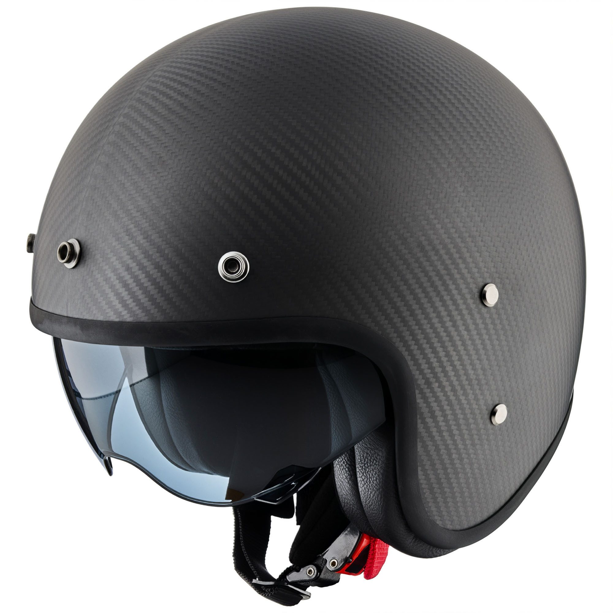 PEROZ Motorradhelm Filus Carbon Jethelm, Vorbereitet Für Kommunikationssystem,herausnehmbares Innenfutter