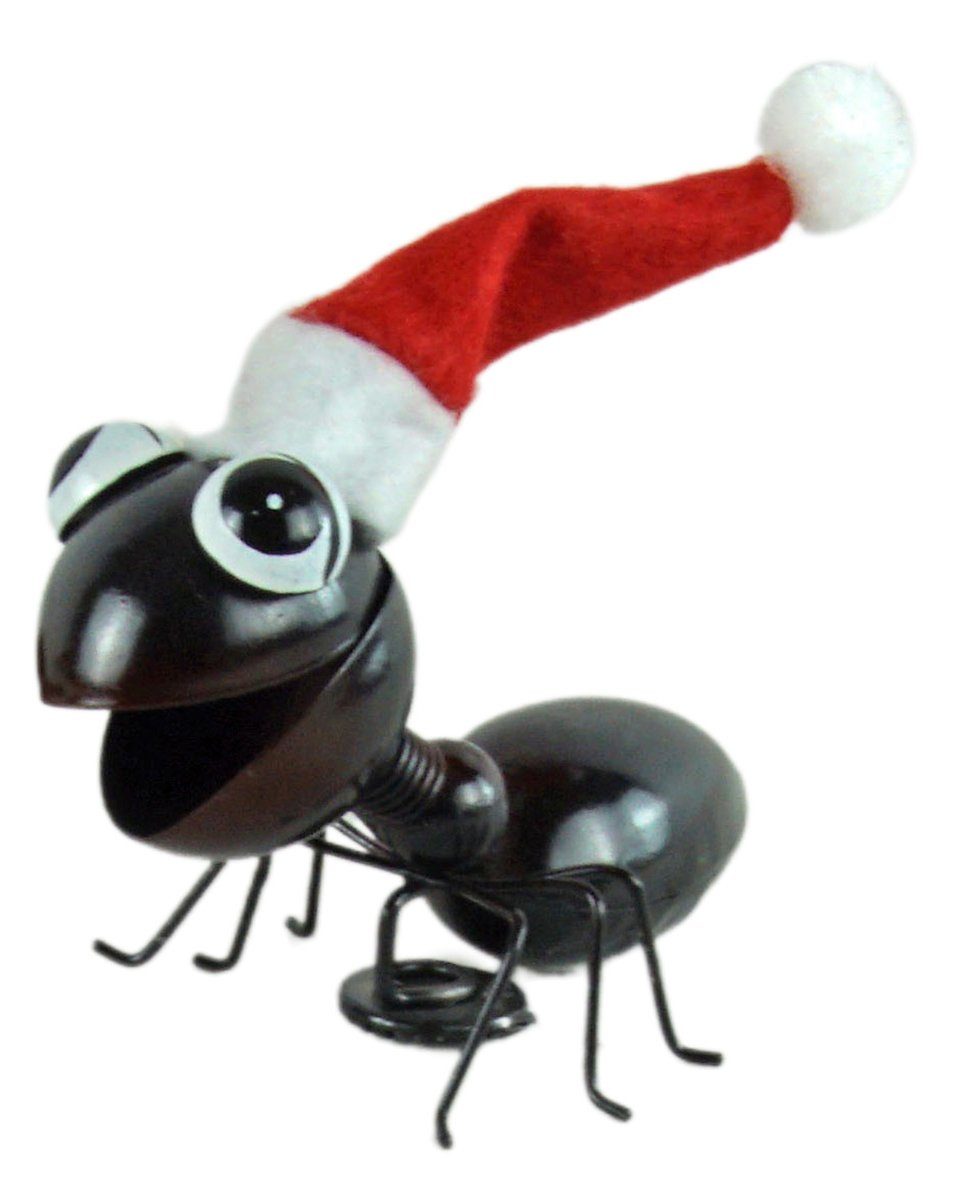 Holzwurm GmbH Weihnachtsfigur 2er Set Magnet Ameisen mit Weihnachtsmütze (2 St)