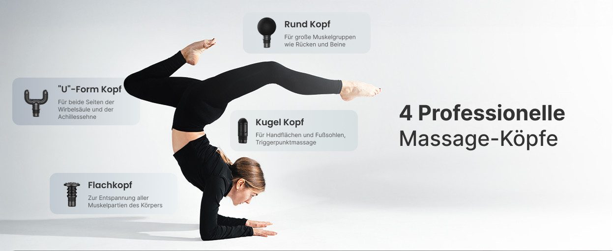 RENPHO Massagepistole Renpho Extend Massage Gun C004, Inkl.Verlängerungsgriff für schwer zu erreichende Stellen – Bild 4 von 5