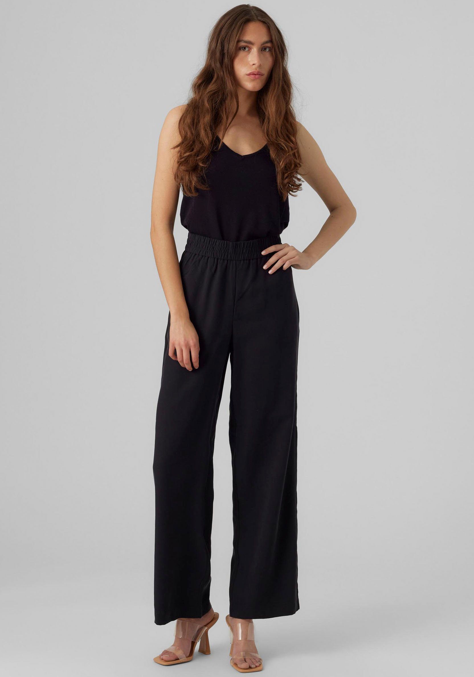 Vero Moda Schlupfhose VMCARMEN PULL-ON PANT Black HW NOOS WIDE