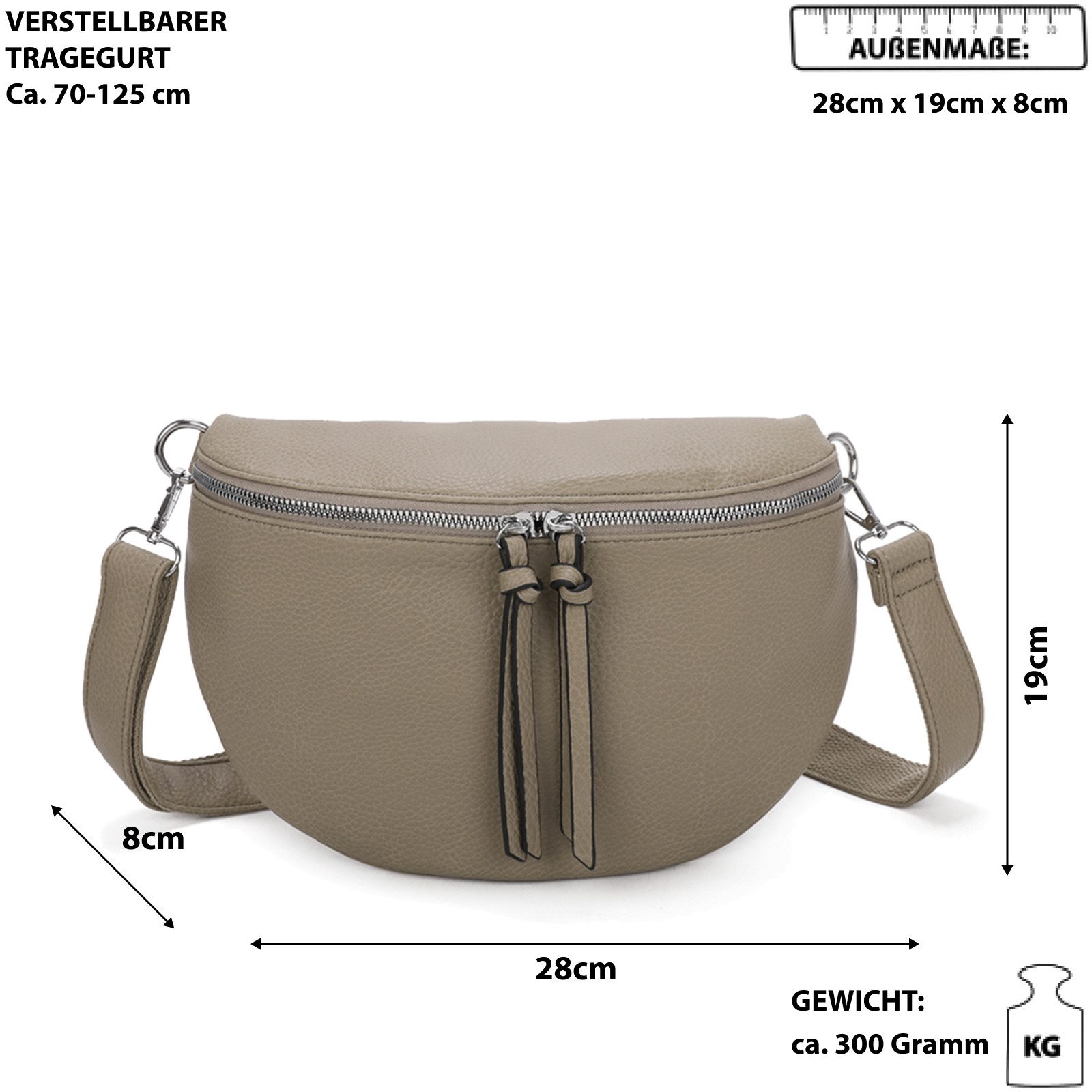 EAAKIE Gürteltasche Bauchtasche Umhängetasche Crossbody-Bag Kunstleder günstig online kaufen