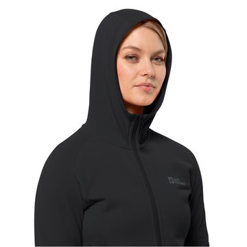 Jack Wolfskin Fleecejacke BAISELBERG HOODED FZ W aus Stretch-Fleece für jeden Tag