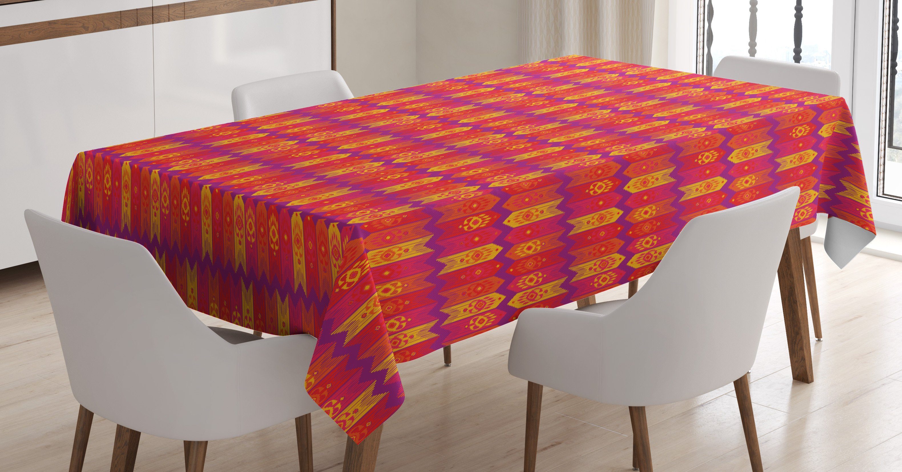 Bereich Motiv Für Ethnisch Außen Tischdecke Themed geeignet den Farben, Kultur Farbfest Waschbar Abakuhaus Klare Afrikanische