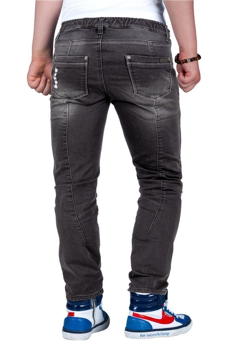 Reichstadt Jeansjeggings Jungen Hose RS105 mit Destroyed Effekten und  Kordelzug