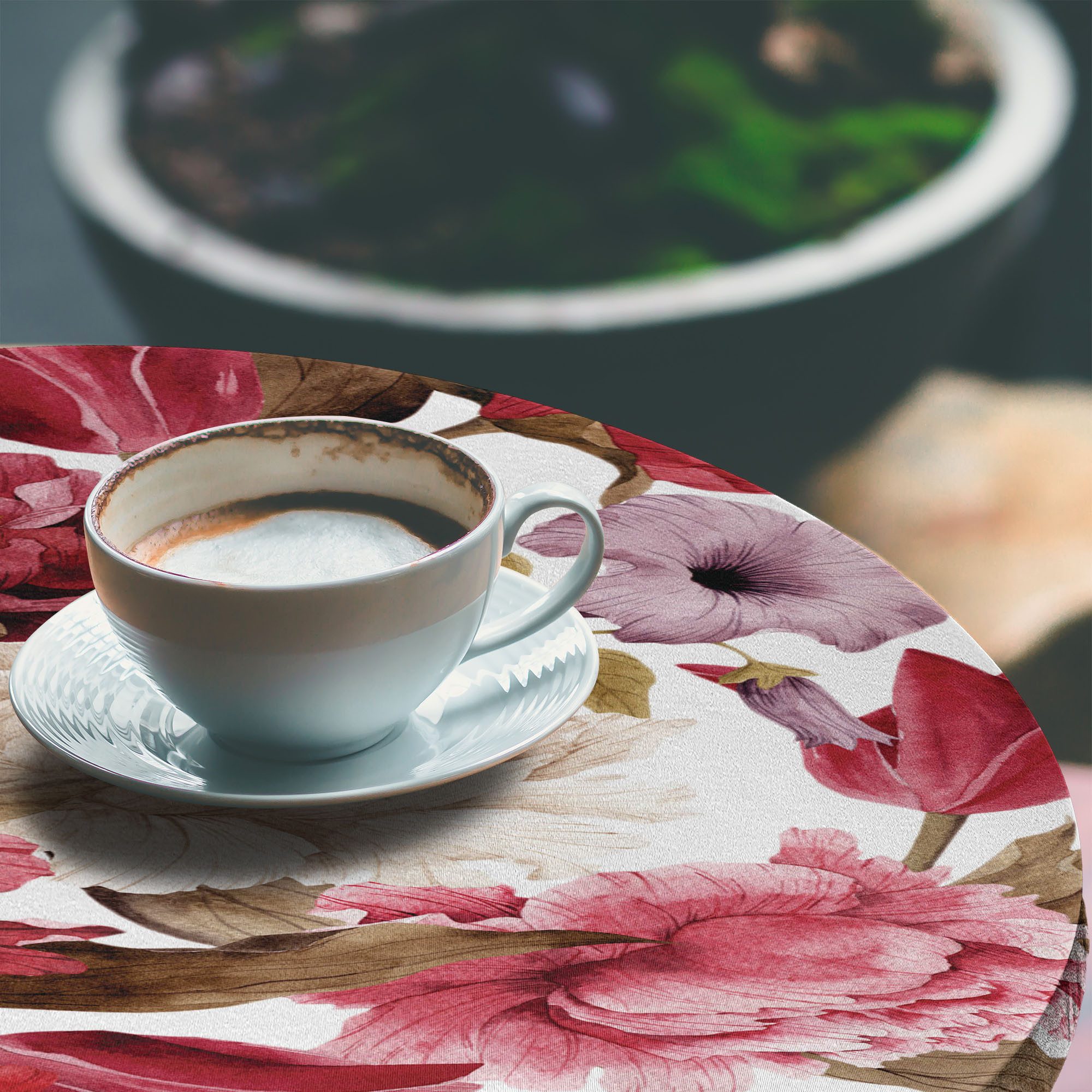 Abakuhaus Tischdecke Rundum-elastische Stofftischdecke, Blumen Aquarellblum günstig online kaufen